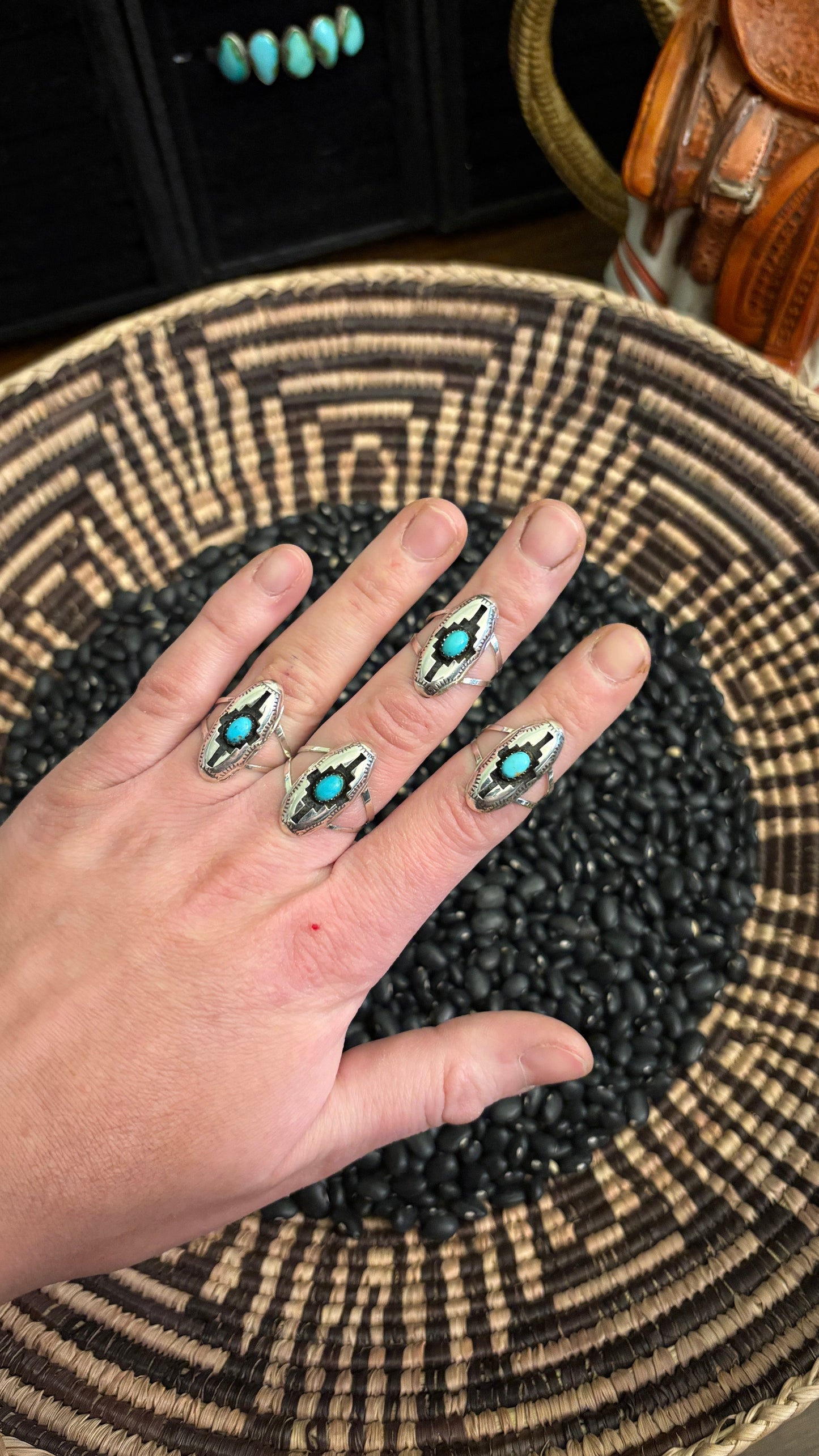 TURQUOISE SHADOWBOX RING BY FELIX PERRY