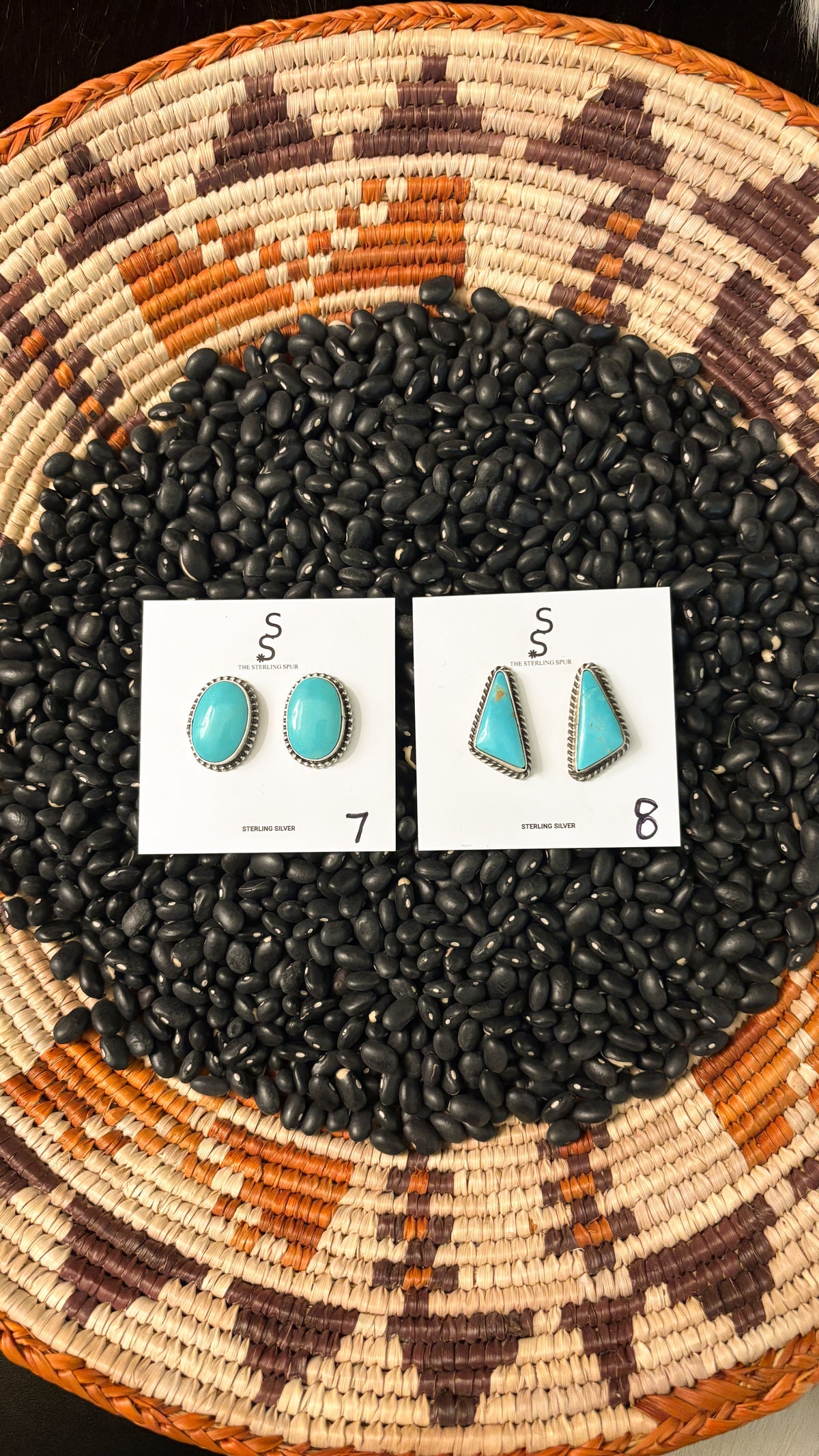 KINGMAN TURQUOISE STATEMENT EARRINGS BY VICKY HICKS