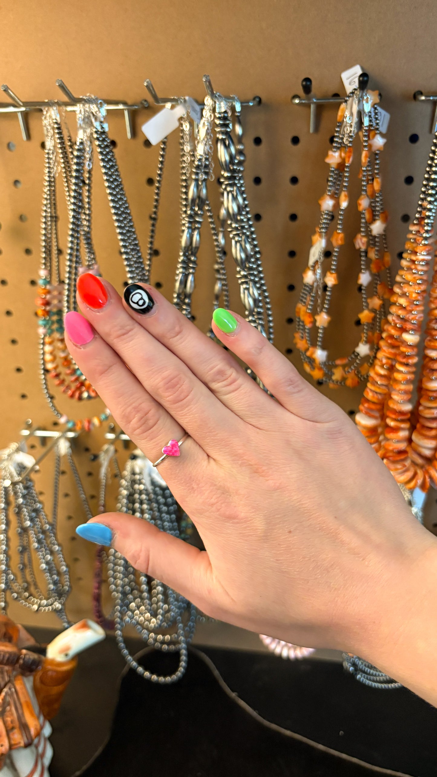 OPAL ZUNI HEART STACKER RING