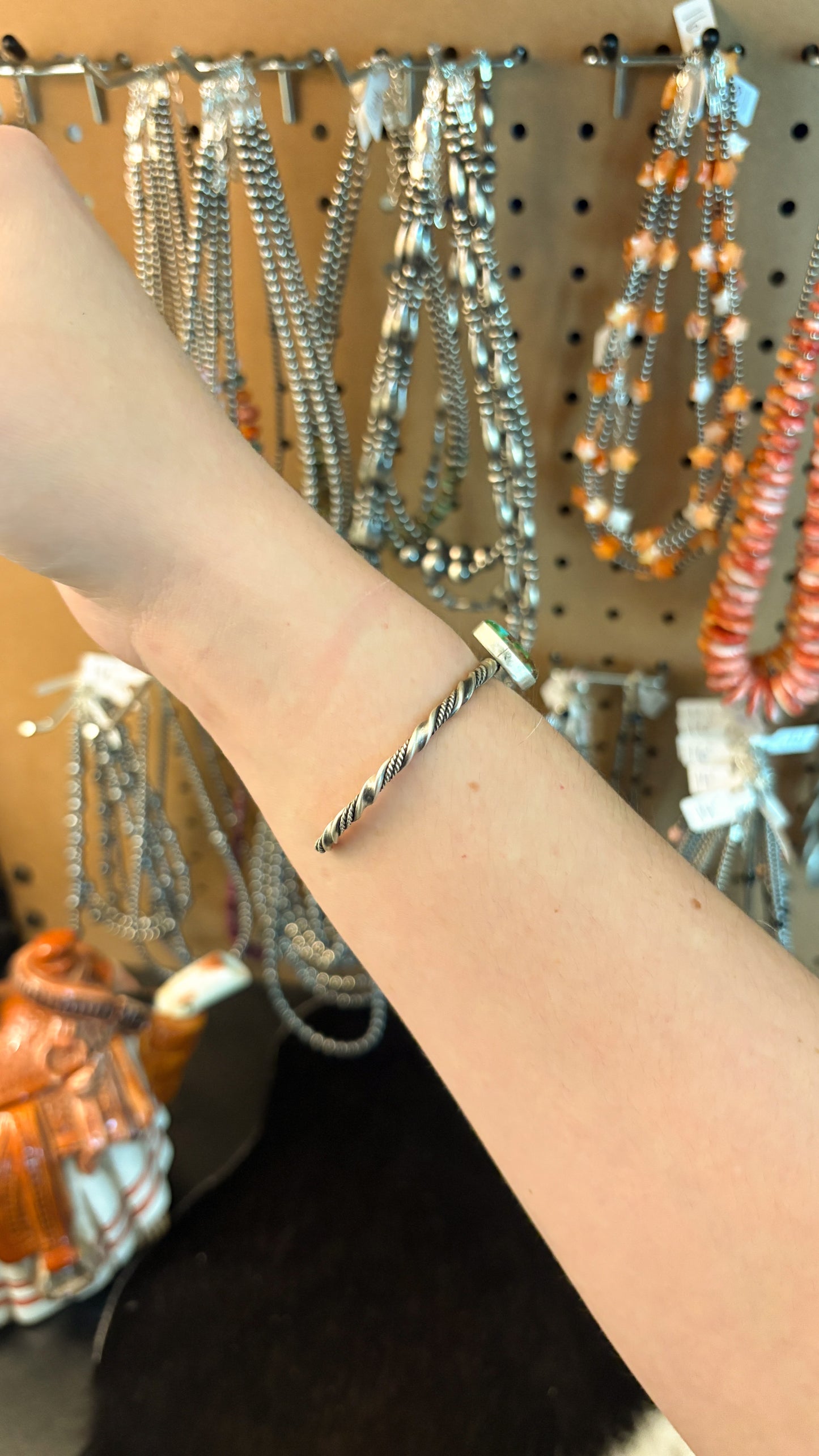 SONORAN GOLD TURQUOISE CUFF W ROPE BAND