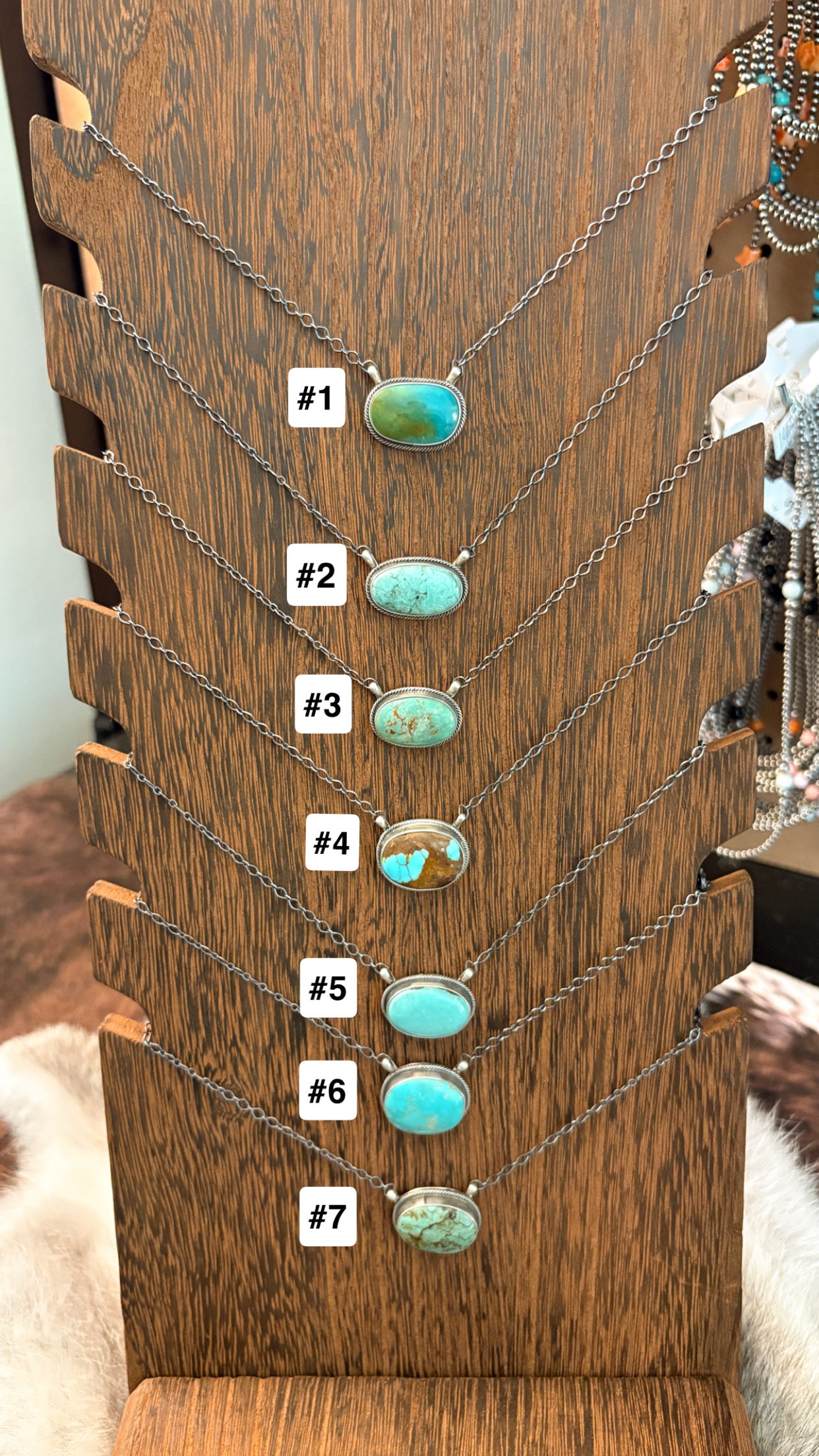 OVAL ROYSTON TURQUOISE NECKLACE BY ANTIONETTE MARTINEZ