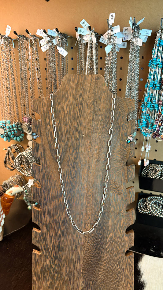 24” HANDMADE PAPERCLIP CHAIN NECKLACE