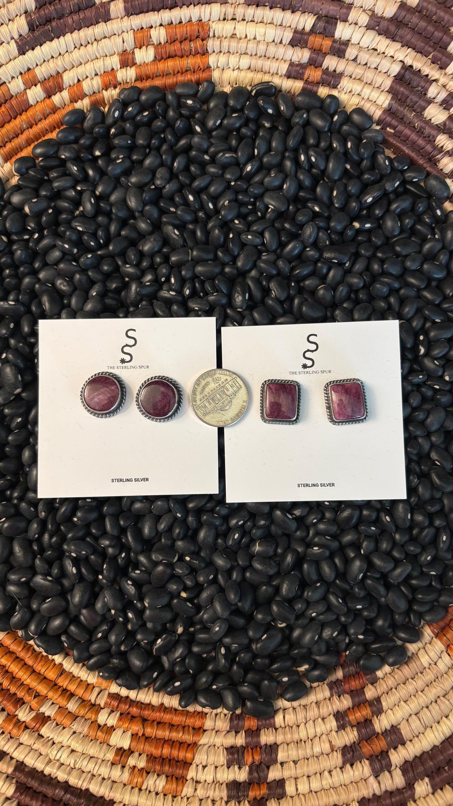 PURPLE SPINY OYSTER EARRINGS