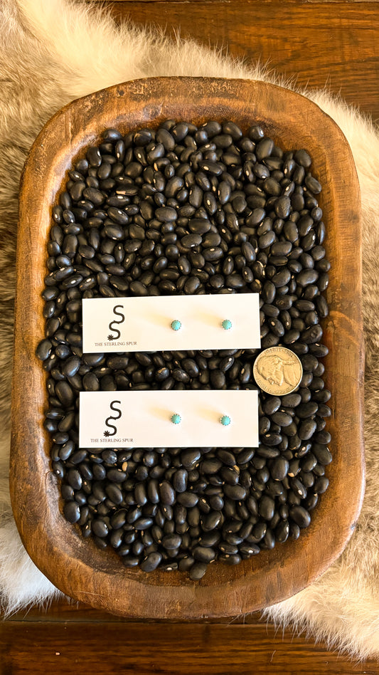 4MM TURQUOISE STUDS