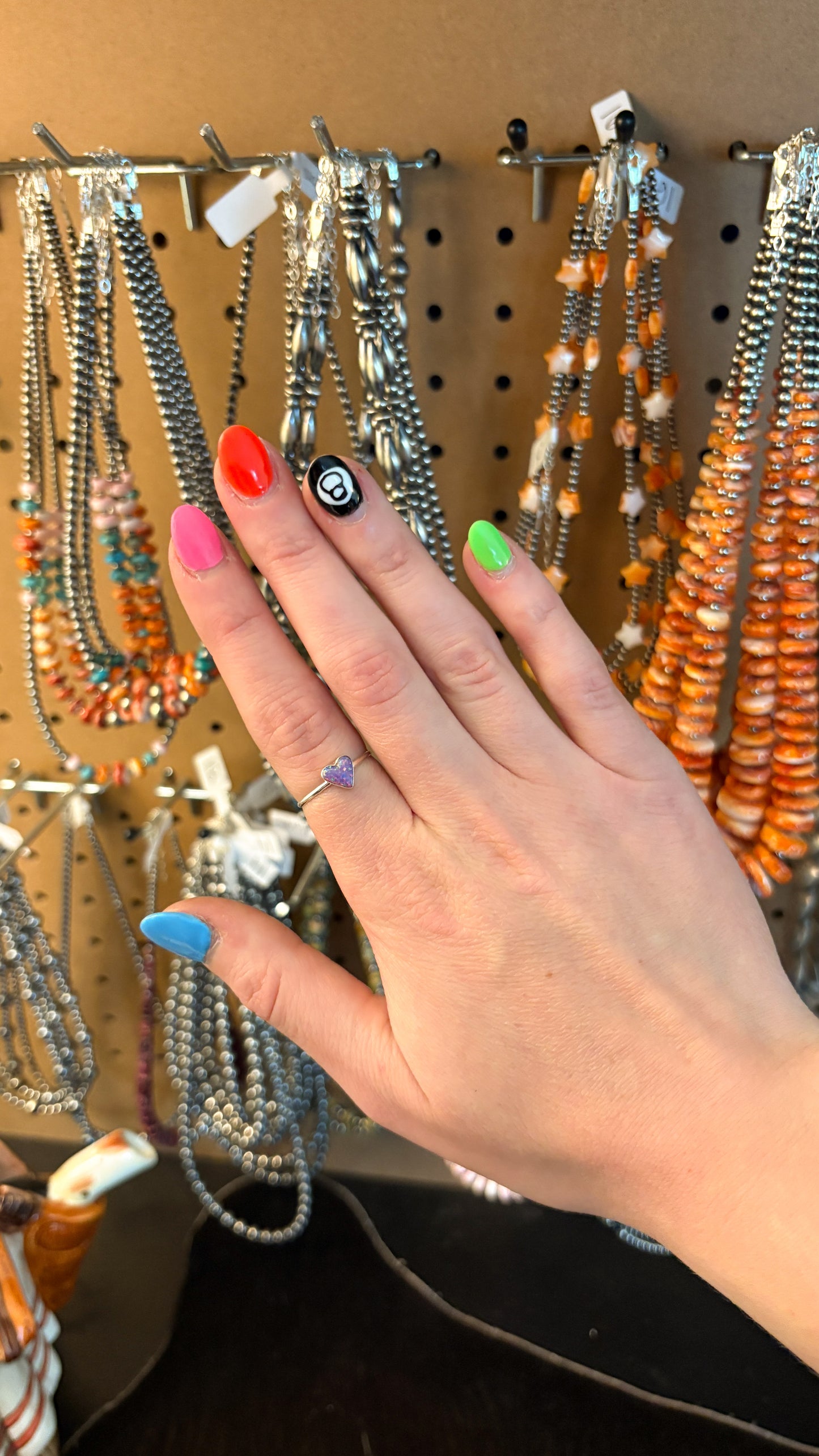 OPAL ZUNI HEART STACKER RING