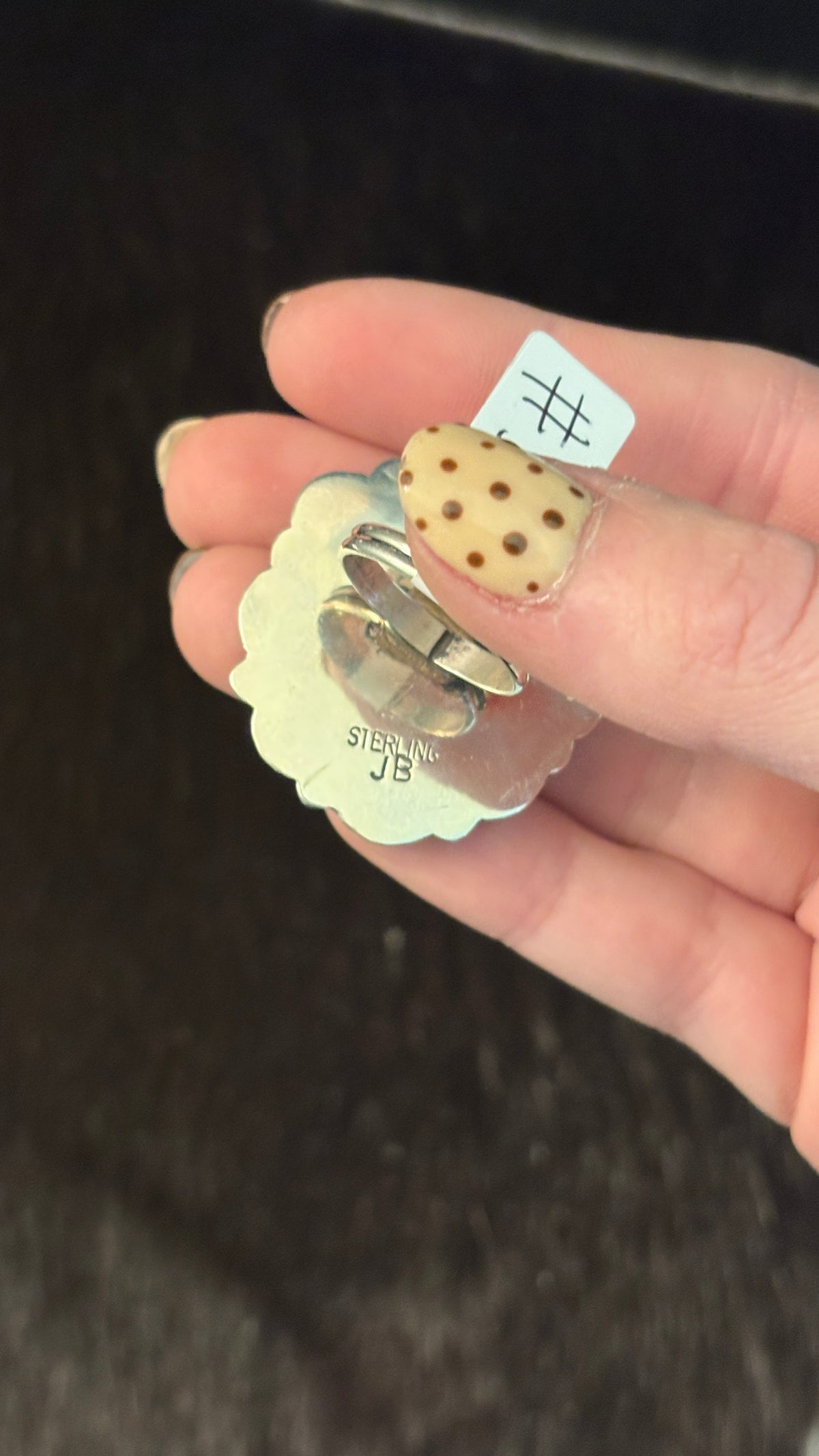 ROUGH KINGMAN TURQUOISE CLUSTER RING BY JOAN BEGAY