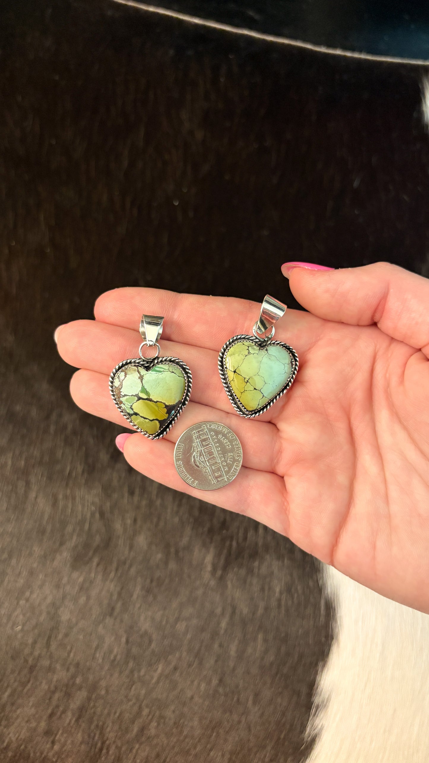 BLACKJACK TURQUOISE HEART PENDANT