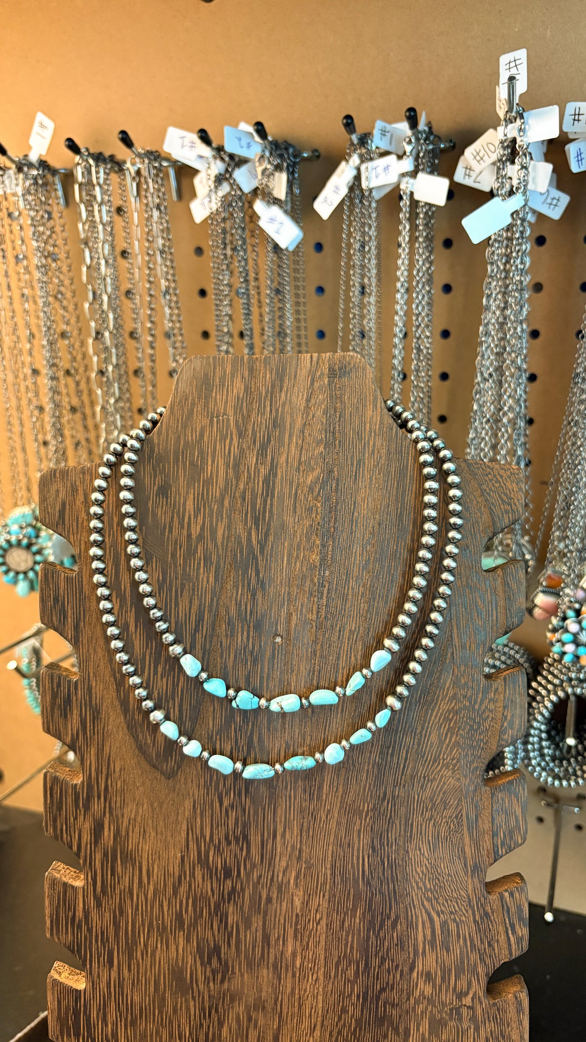 LONE MOUNTAIN TURQUOISE PEARL NECKLACE
