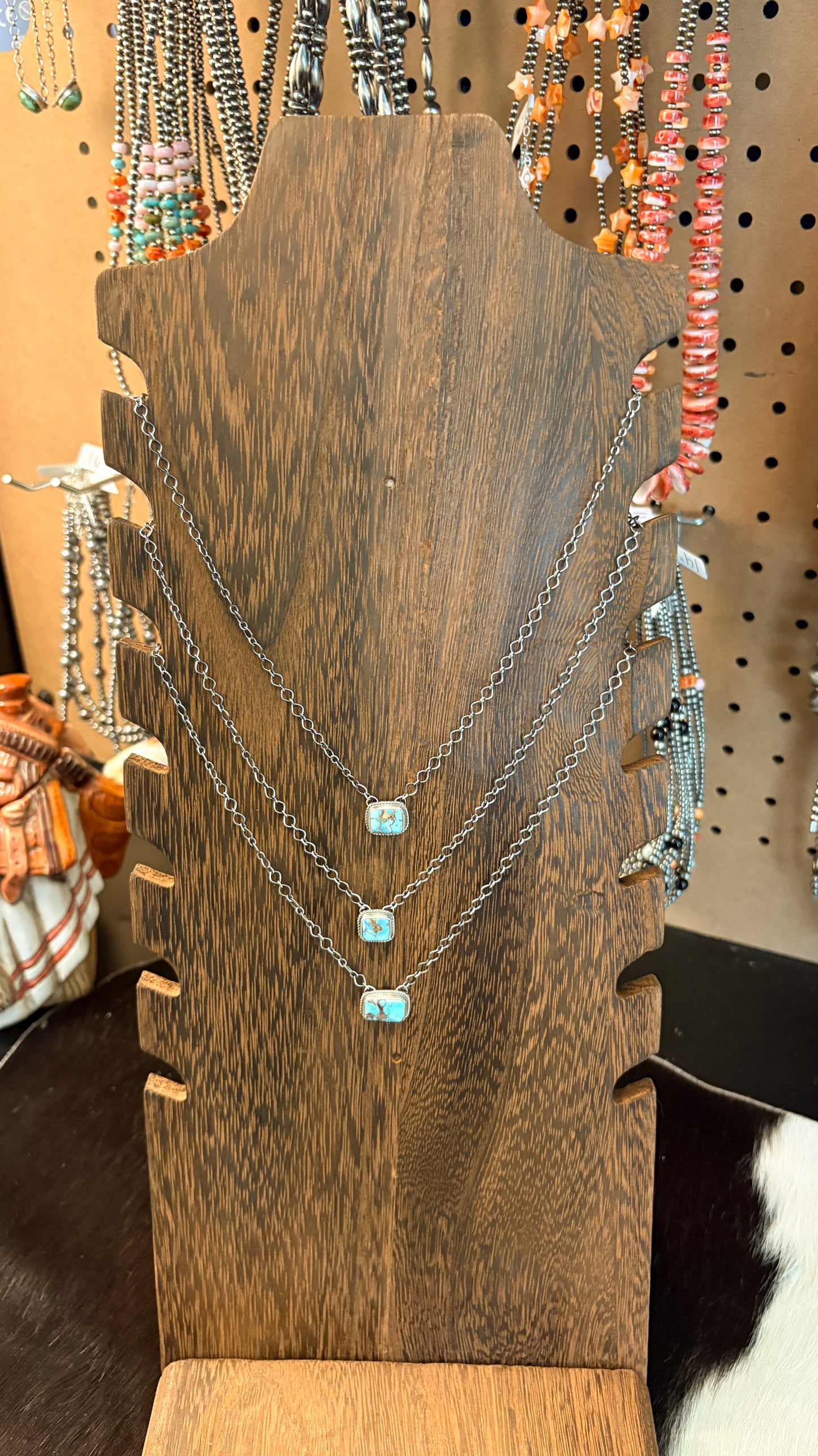 MINI GOLDEN HILLS TURQUOISE BAR NECKLACE