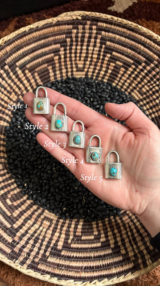 KINGMAN TURQUOISE LOCKET PENDANT