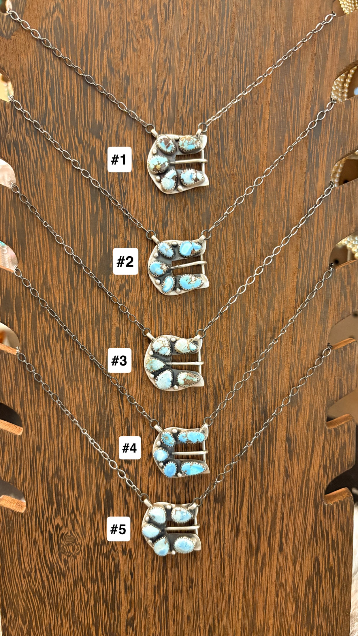 GOLDEN HILLS TURQUOISE BUCKLE NECKLACE