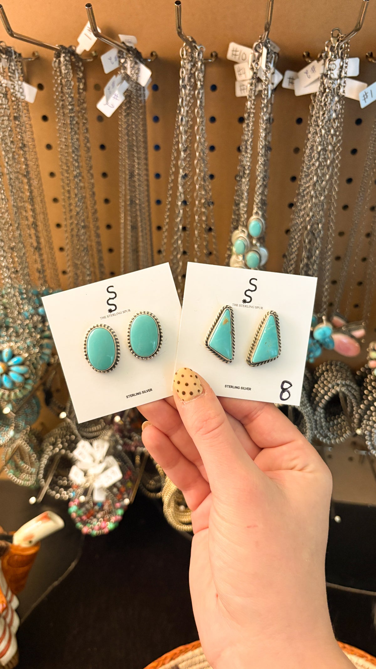 KINGMAN TURQUOISE STATEMENT EARRINGS BY VICKY HICKS