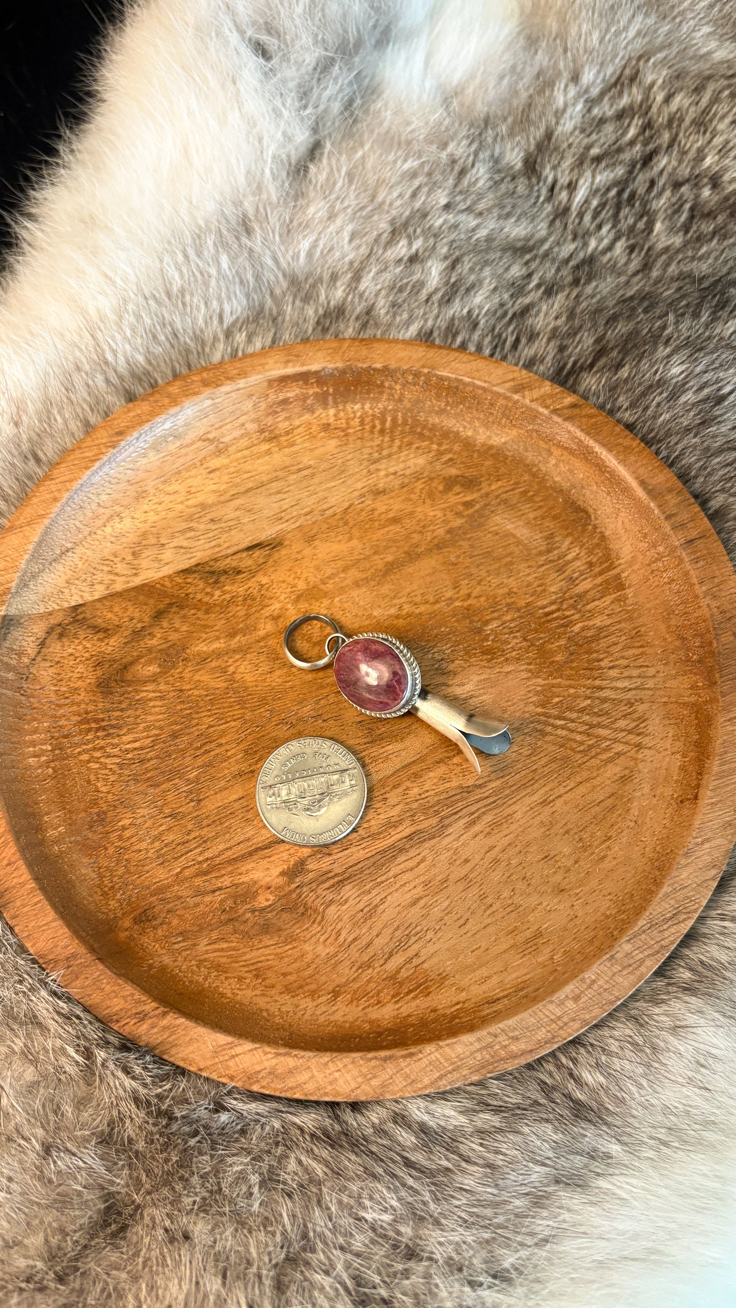 PURPLE SPINY OYSTER BLOSSOM PENDANT