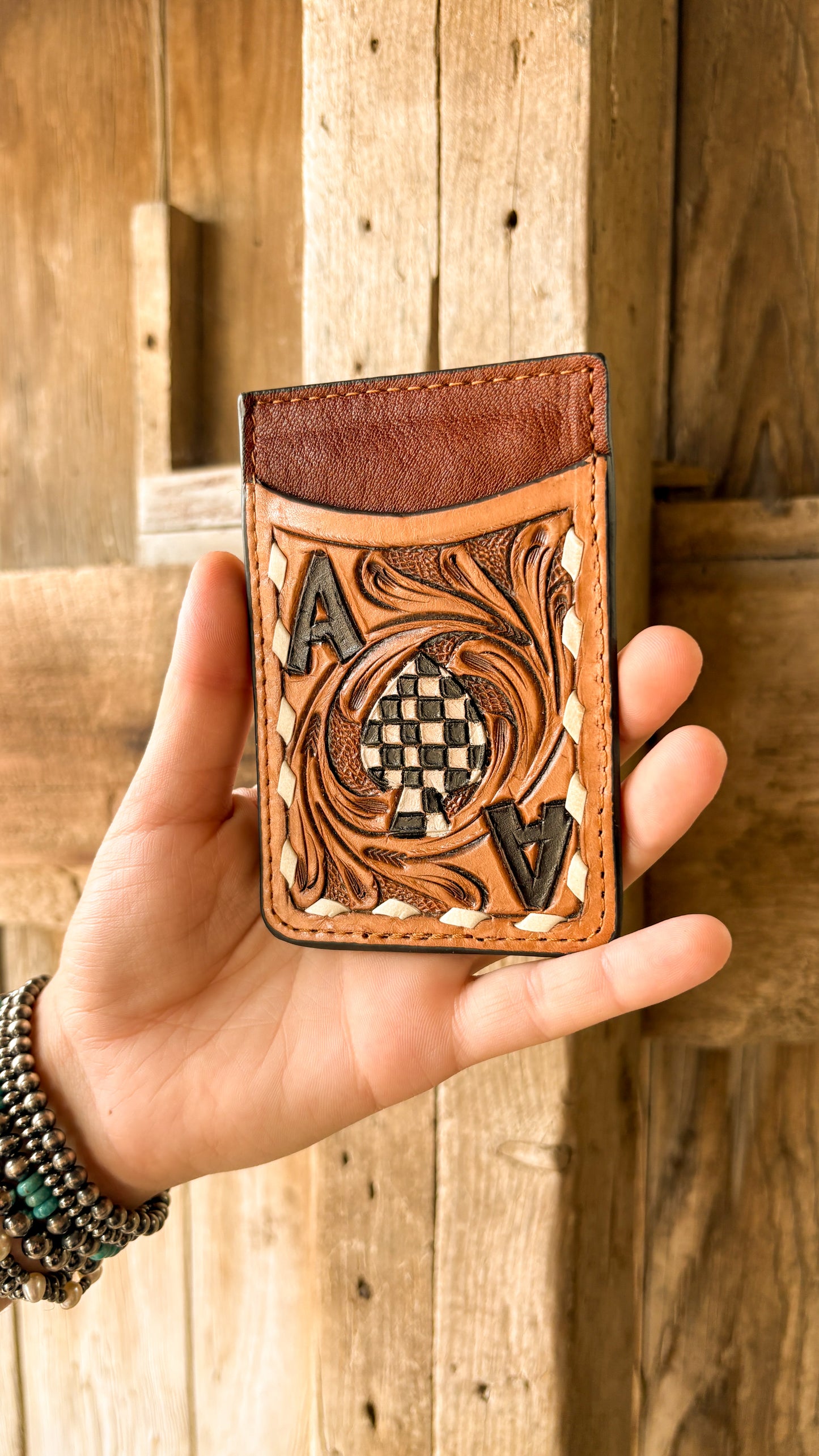 CHECKERED ACE CARDHOLDER