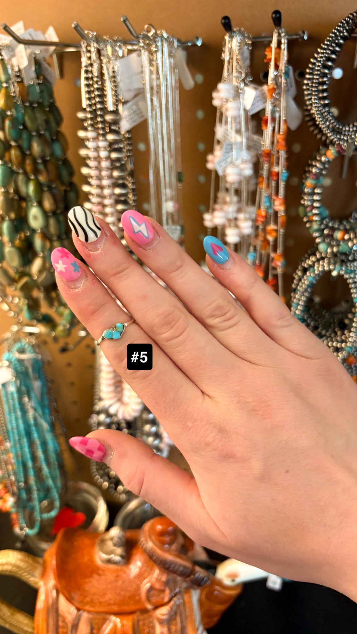 ZUNI TURQUOISE HEART STACKER RING
