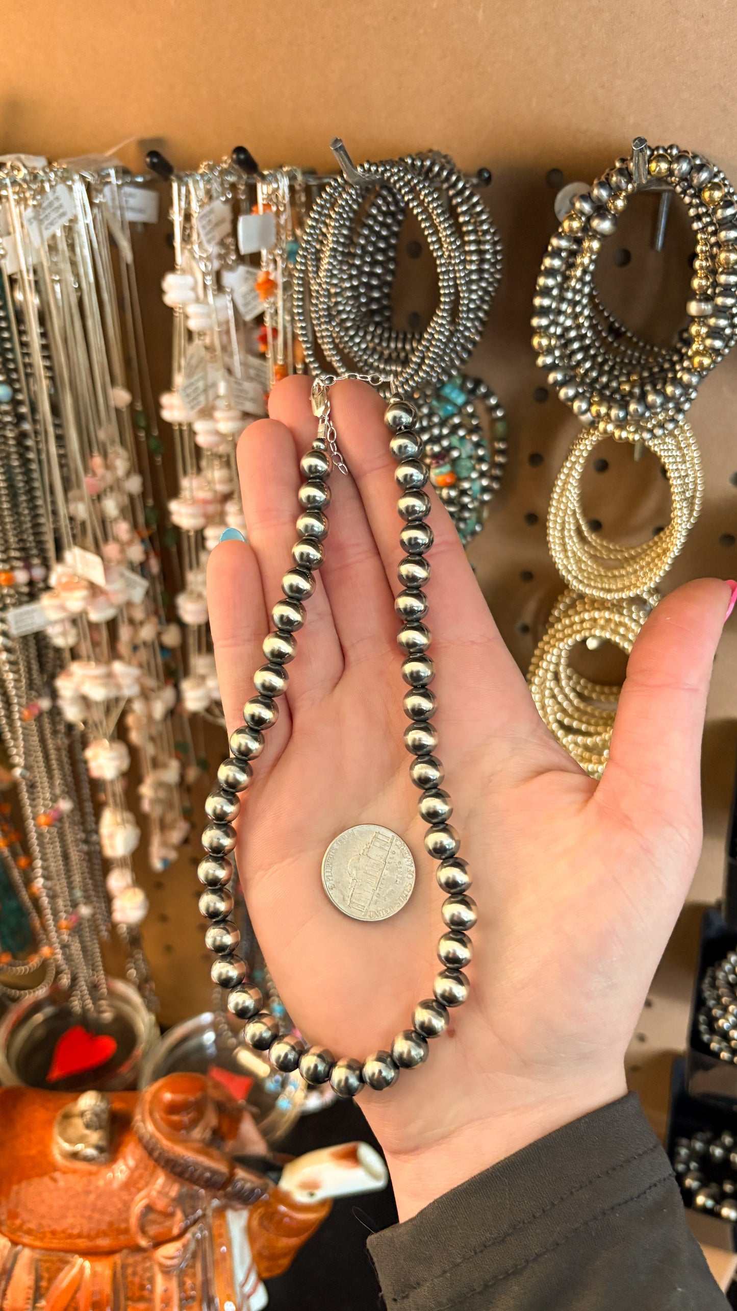 8MM STERLING SILVER PEARL NECKLACE - MADE TO ORDER