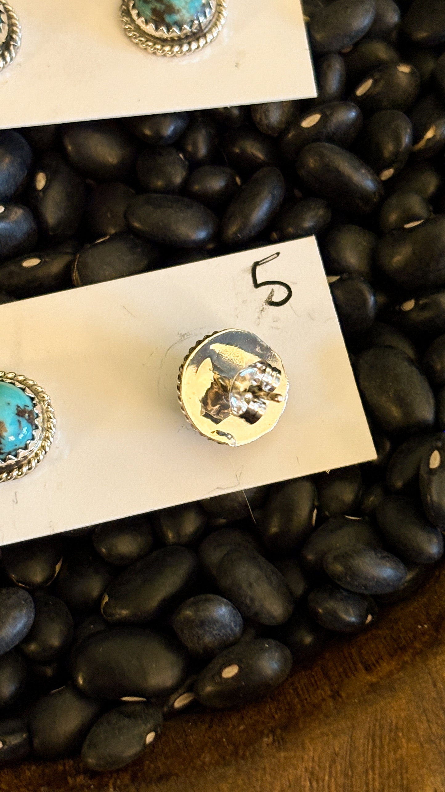 10MM KINGMAN TURQUOISE STUD EARRINGS BY ESTHER WHITE