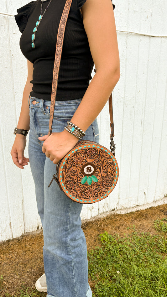 8 BALL TURQUOISE CANTEEN BAG