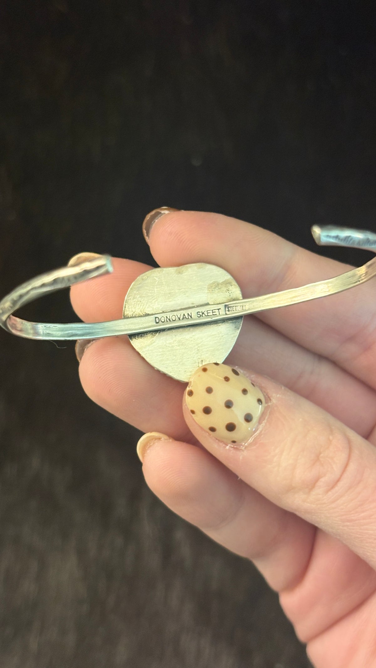 PINK CONCH HEART CUFF BY DONOVAN SKEETS