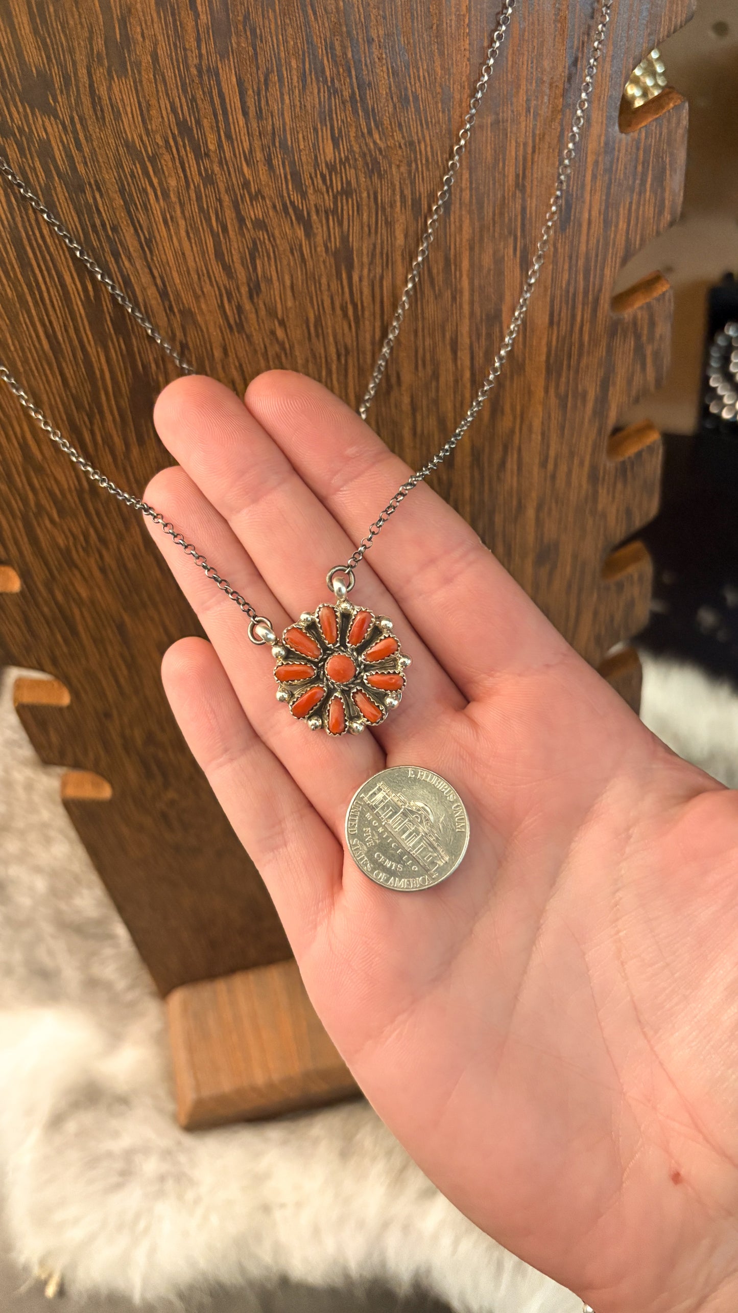 CORAL CLUSTER NECKLACE BY ALICIA WILSON