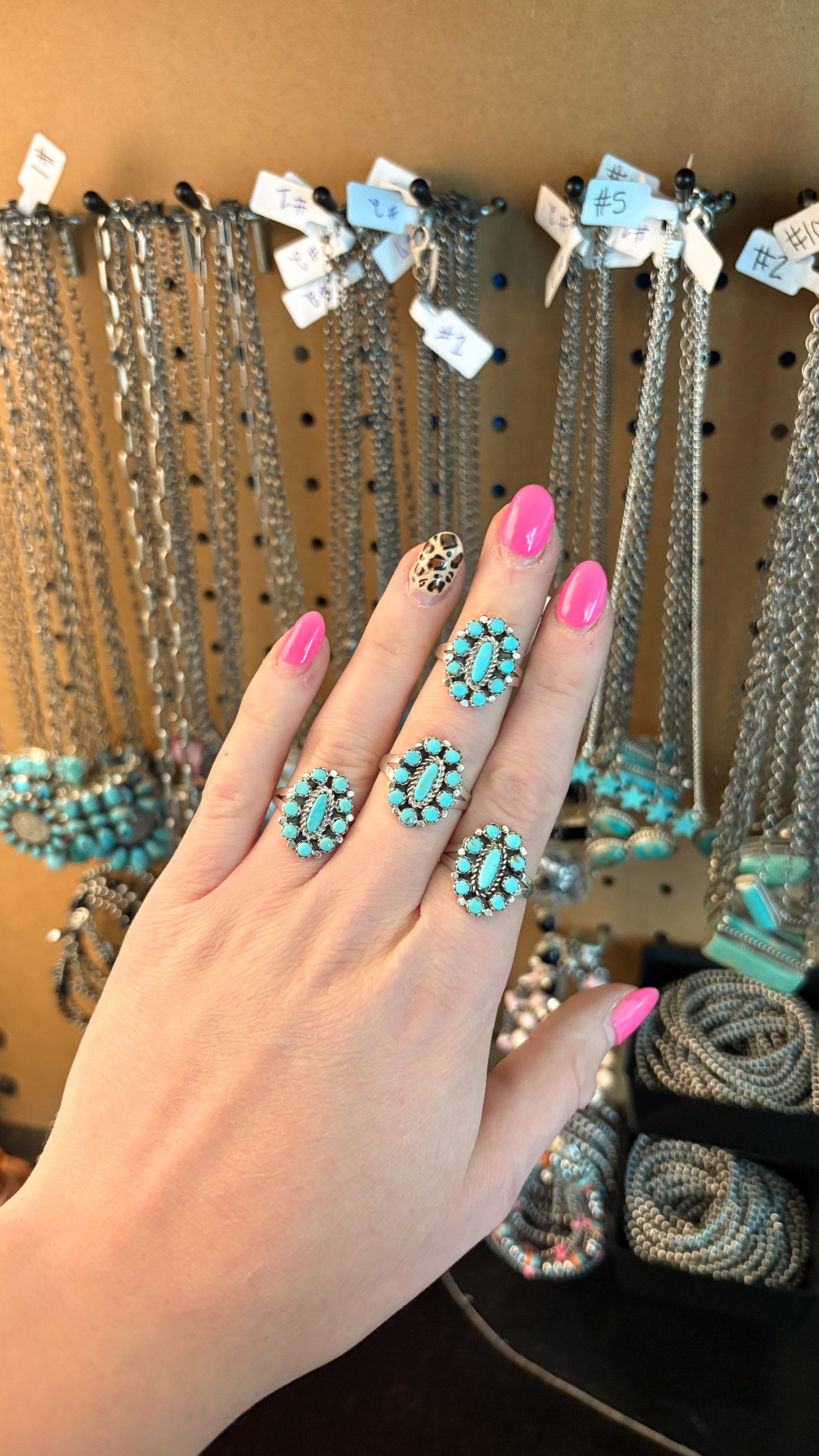 MINI OVAL TURQUOISE CLUSTER RING