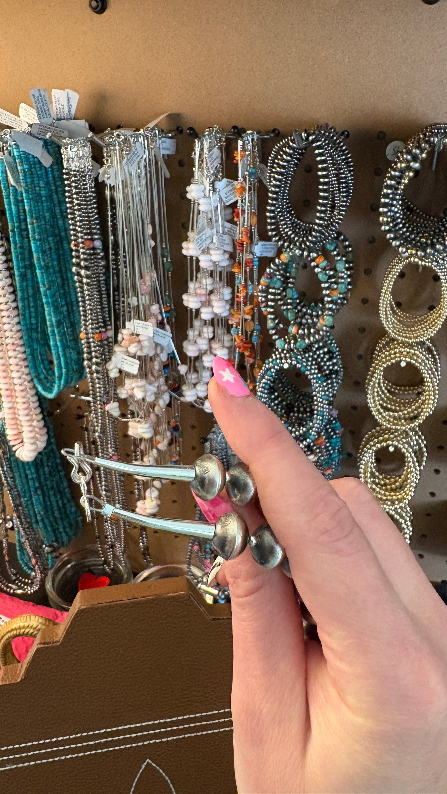 HANDMADE NAVAJO PEARL BARREL BEAD NECKLACE