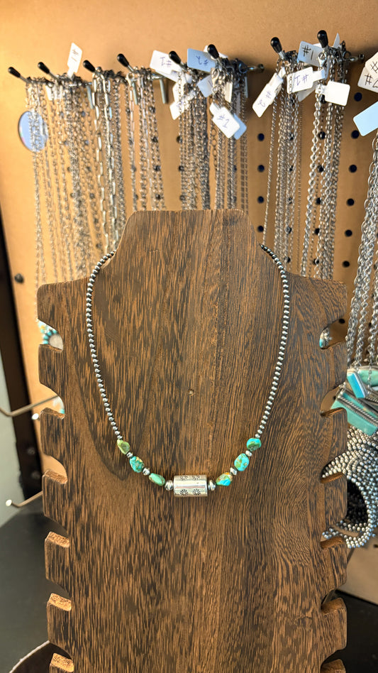 SONORAN GOLD BARREL BEAD NECKLACE