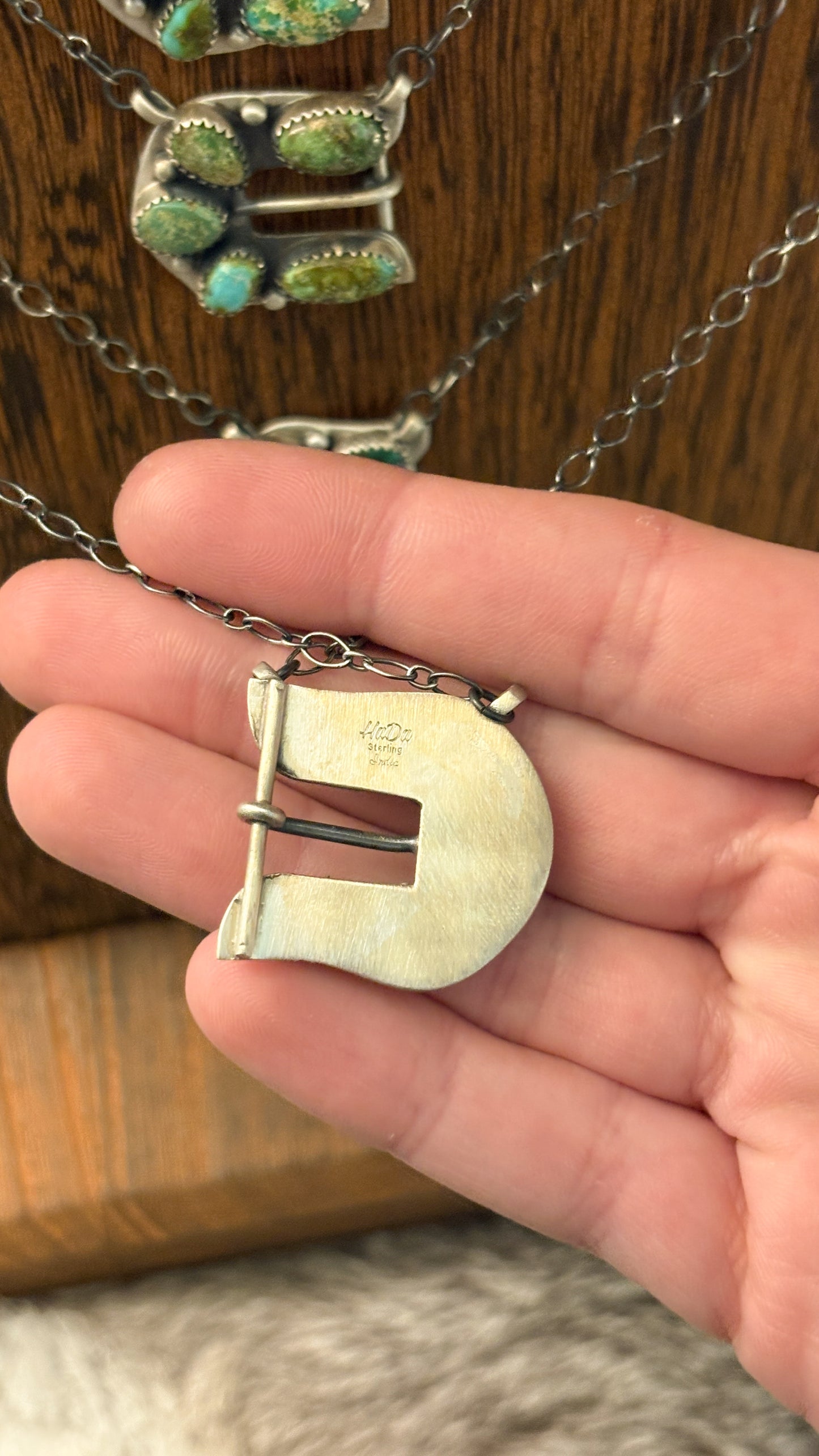 SONORAN GOLD TURQUOISE BUCKLE NECKLACE