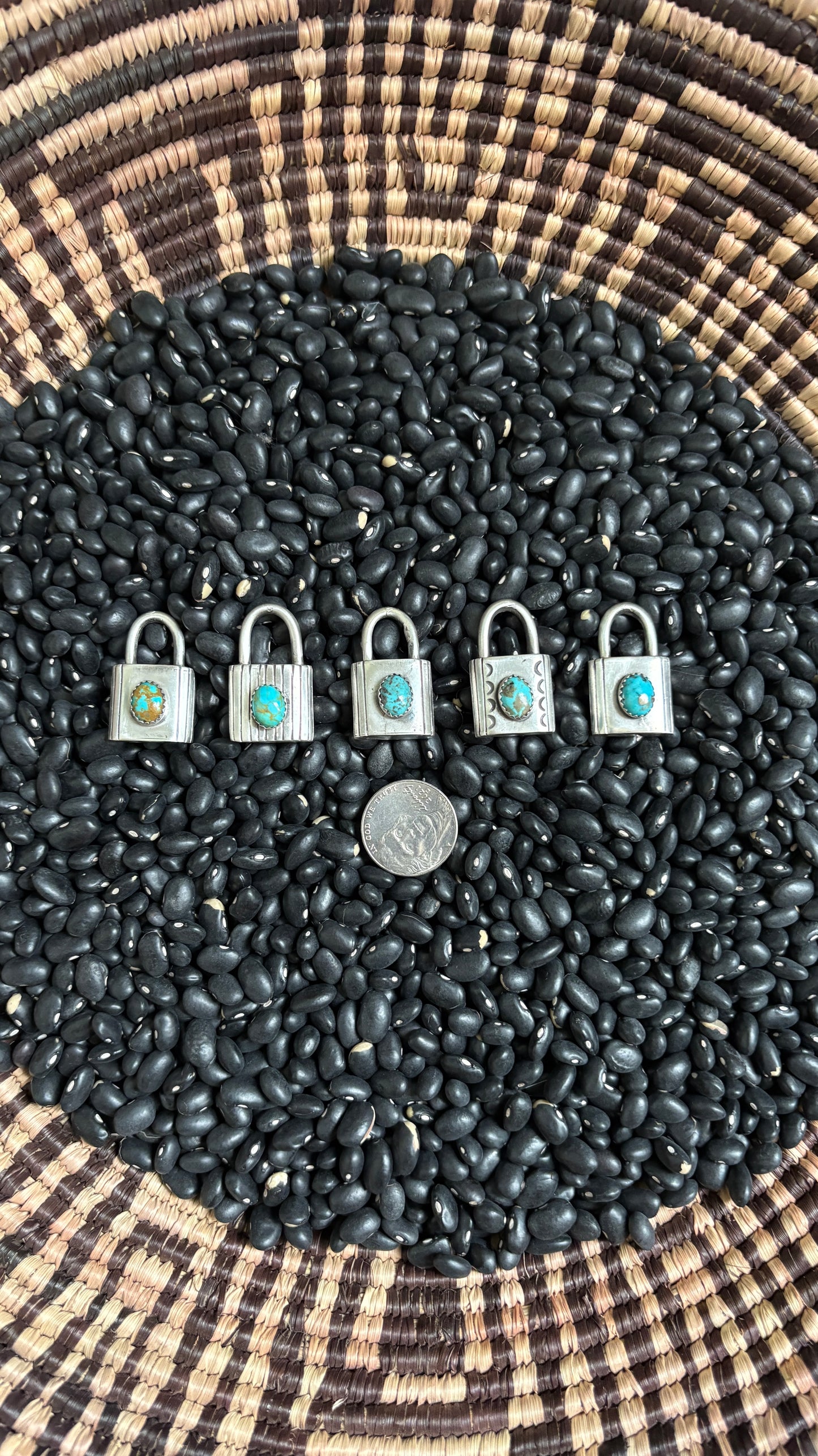 KINGMAN TURQUOISE LOCKET PENDANT