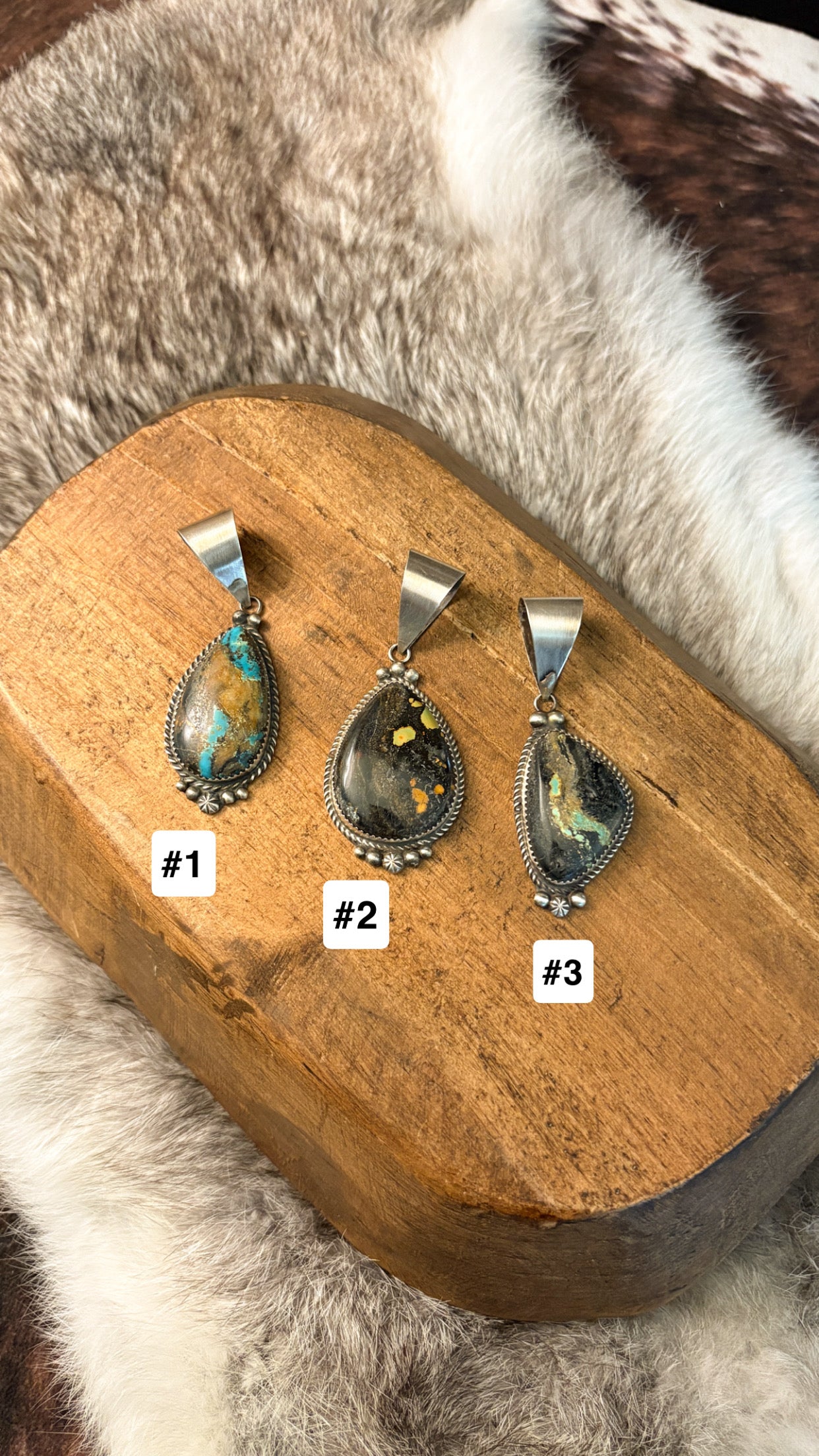 BLACKJACK TURQUOISE PENDANT BY DONOVAN NEZ