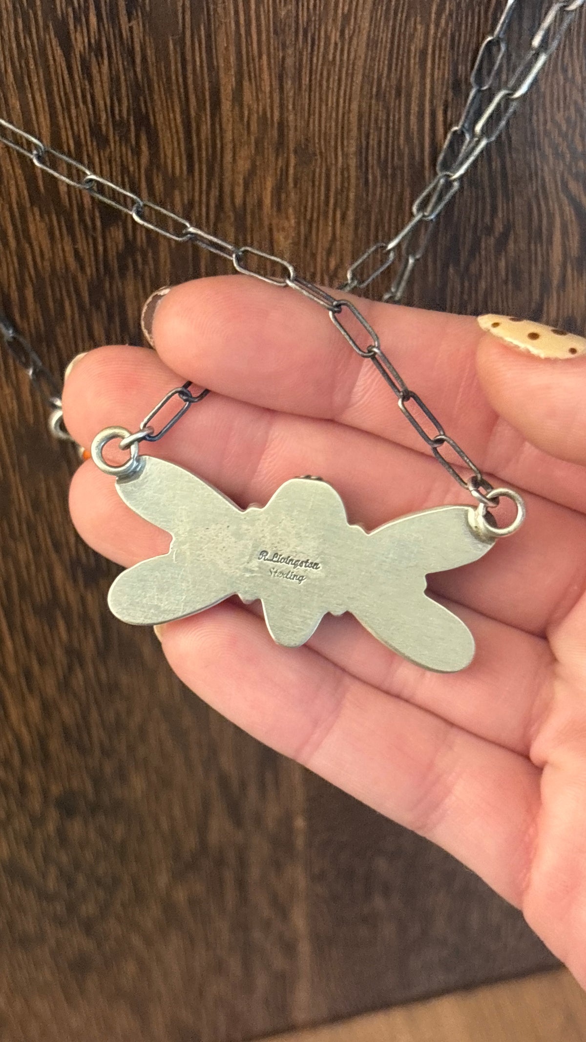ORANGE SPINY OYSTER BUTTERFLY NECKLACE