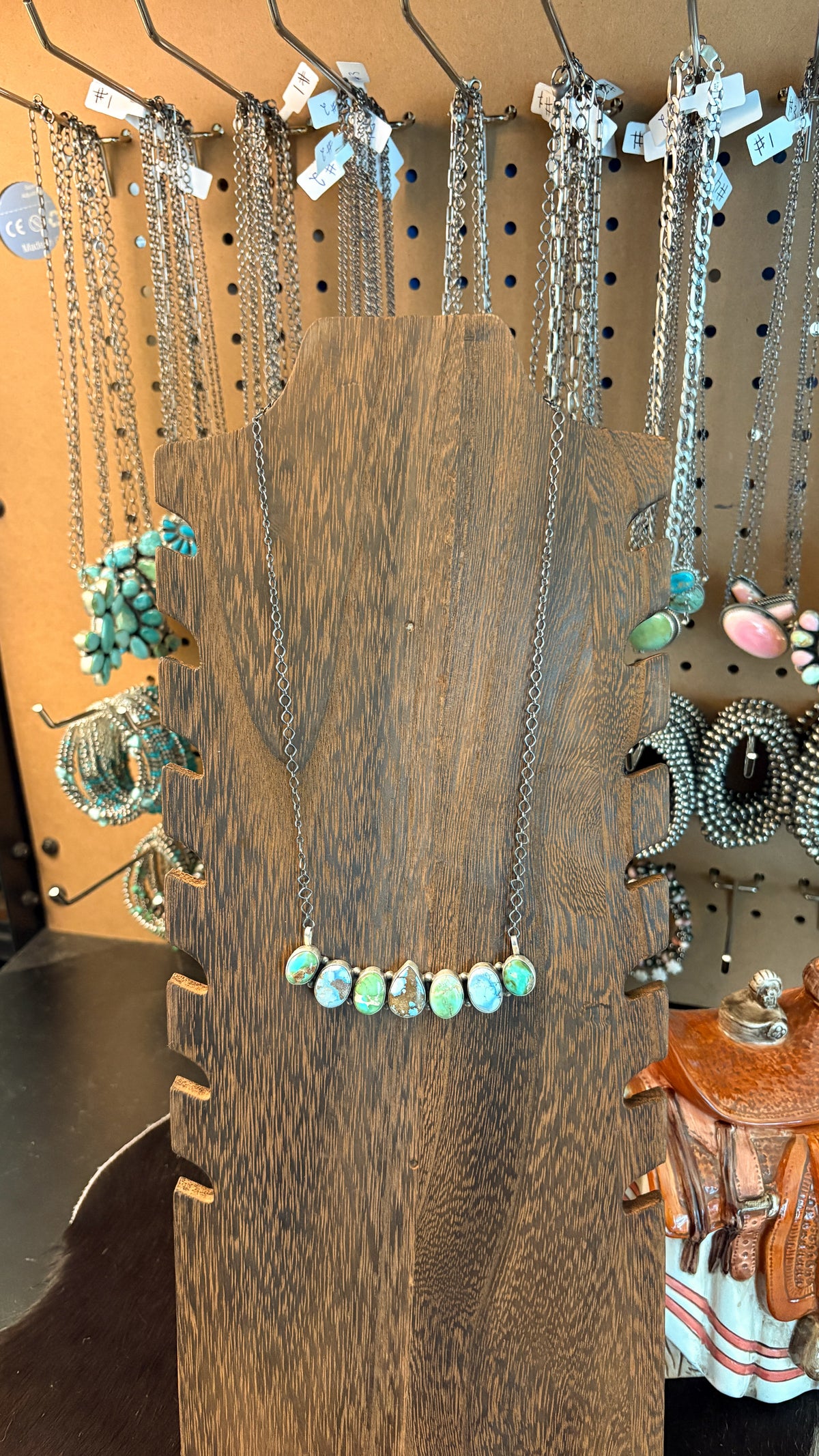 GOLDEN HILLS & SONORAN GOLD TURQUOISE BAR NECKLACE