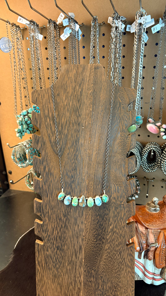 GOLDEN HILLS & SONORAN GOLD TURQUOISE BAR NECKLACE