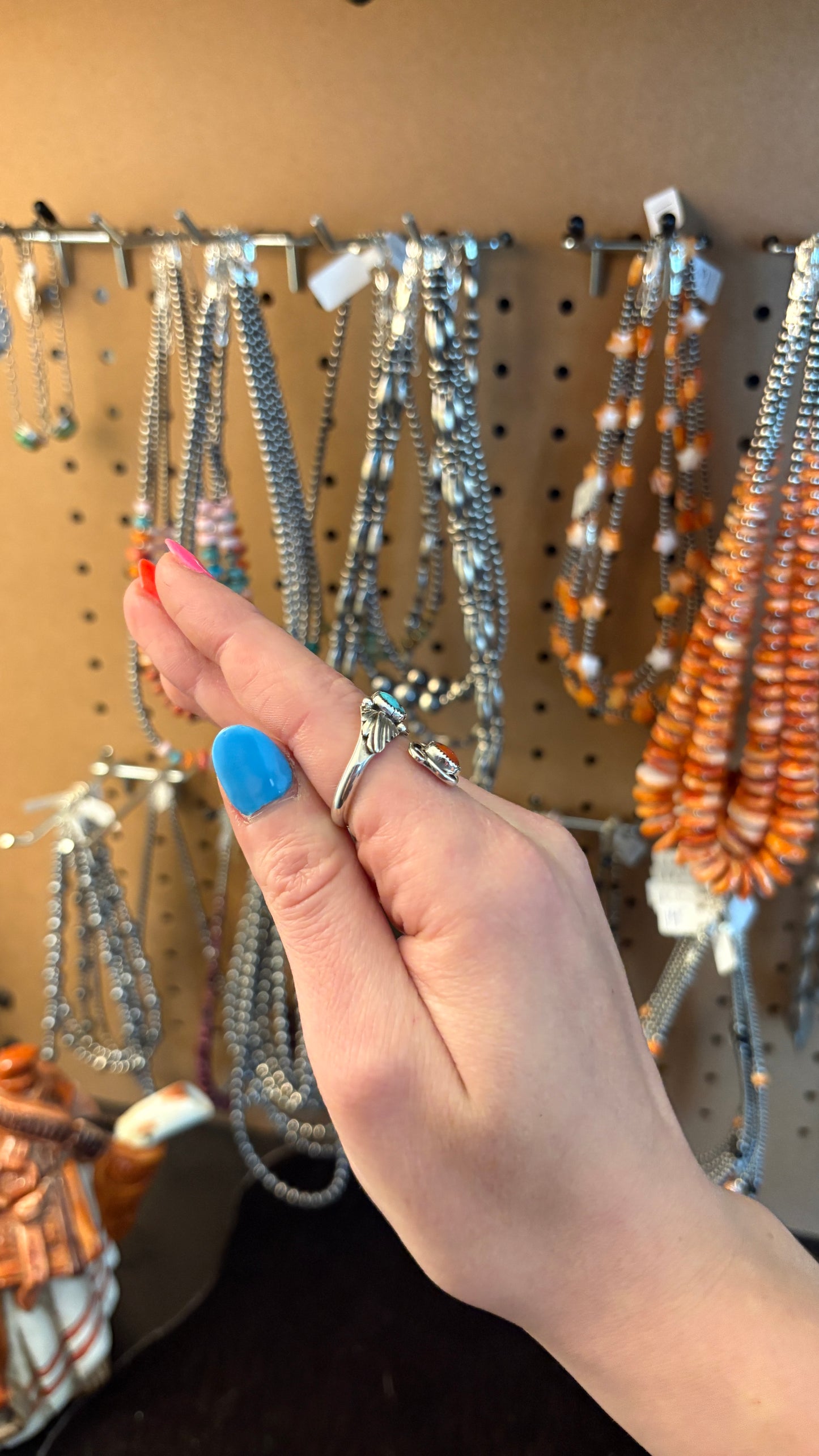 CORAL & TURQUOISE WRAP RING
