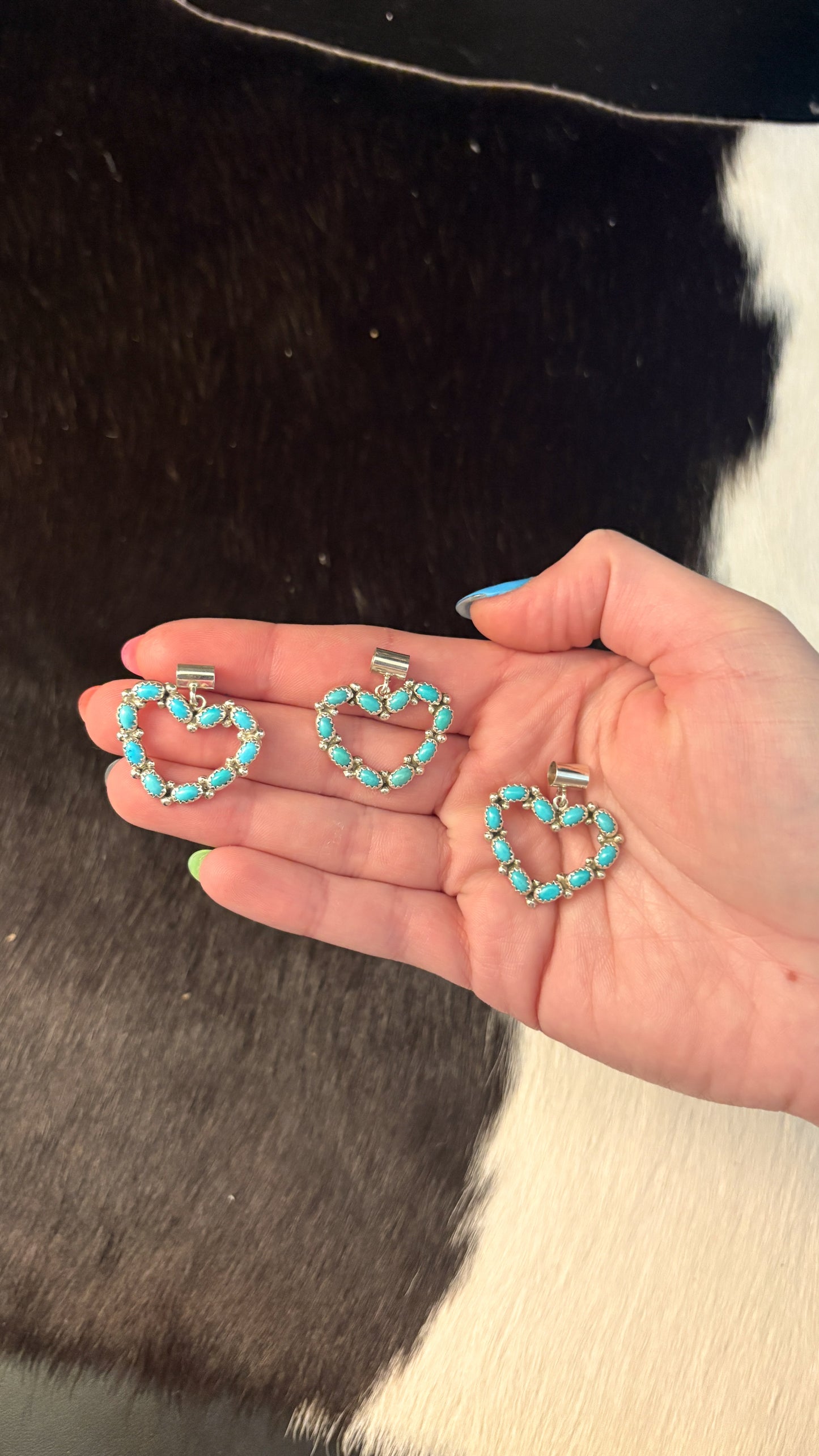 KINGMAN TURQUOISE HEART PENDANT BY MARTIN PERRY