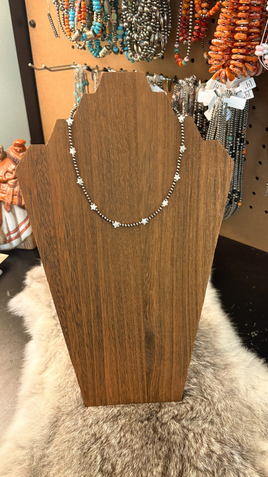 MOTHER OF PEARL STAR CHOKER
