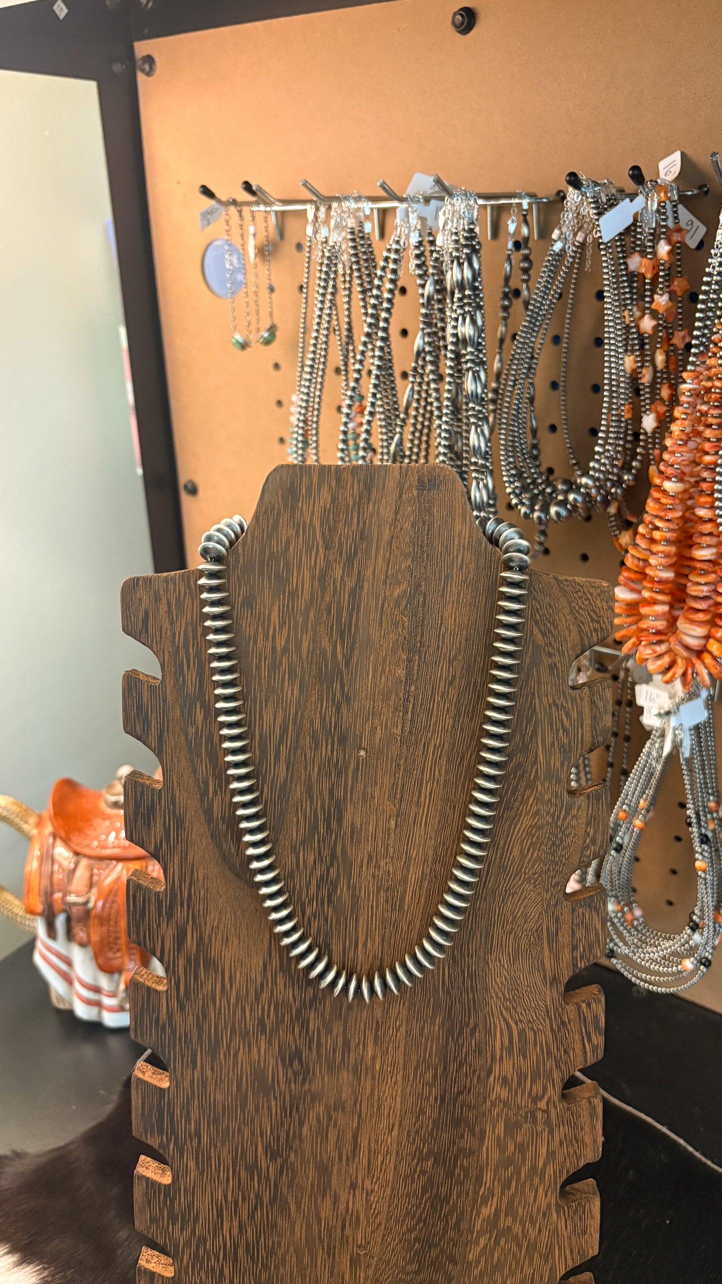 11MM NAVAJO PEARL SAUCER NECKLACE BY BRYANNEN HALWOOD - 18”