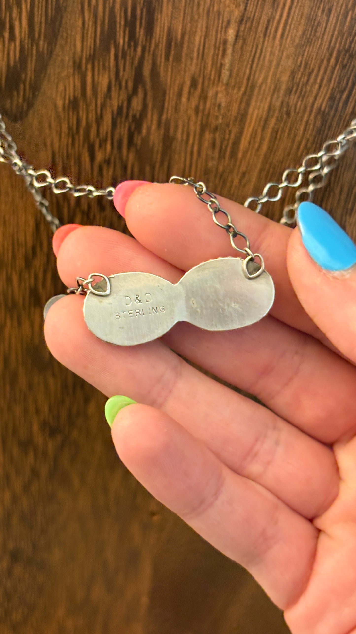 DOUBLE STONE TURQUOISE BAR NECKLACE