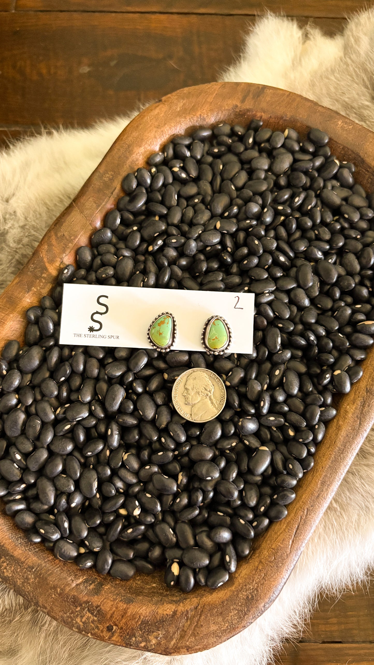 SMALL TURQUOISE POST EARRINGS