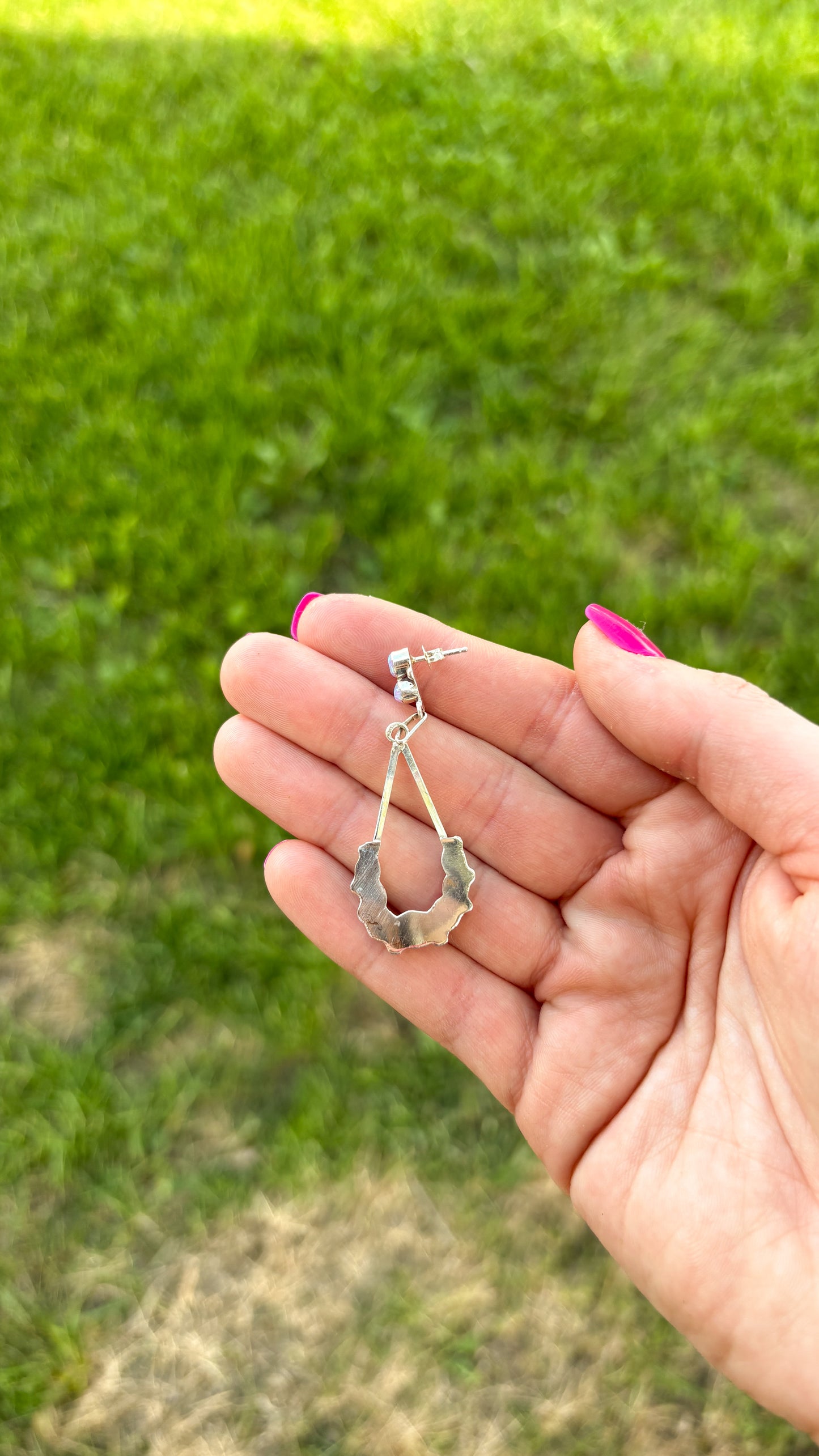 PINK OPAL DANGLE EARRINGS