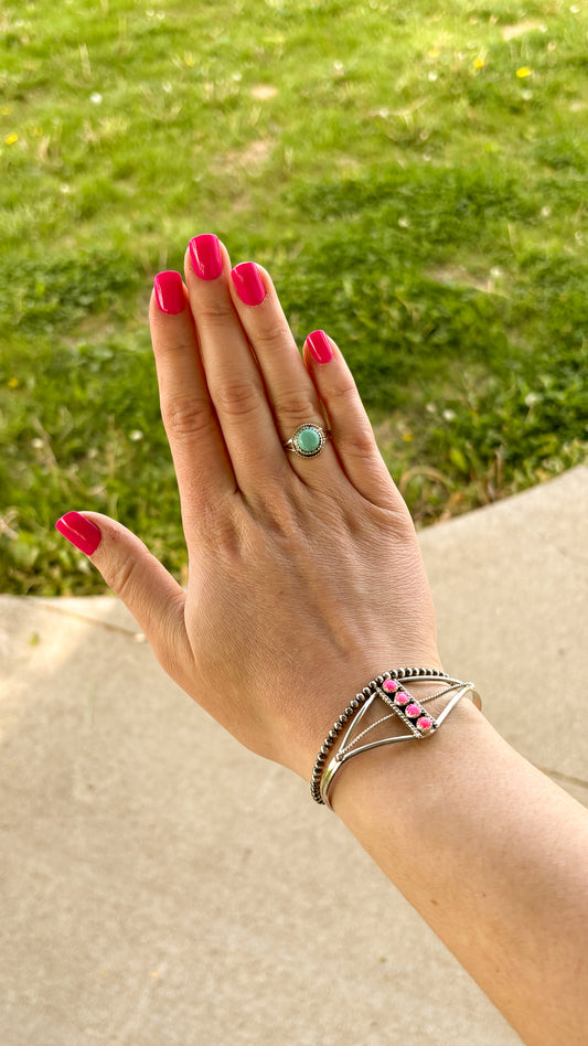 KINGMAN TURQUOISE RING BY ESTHER WHITE