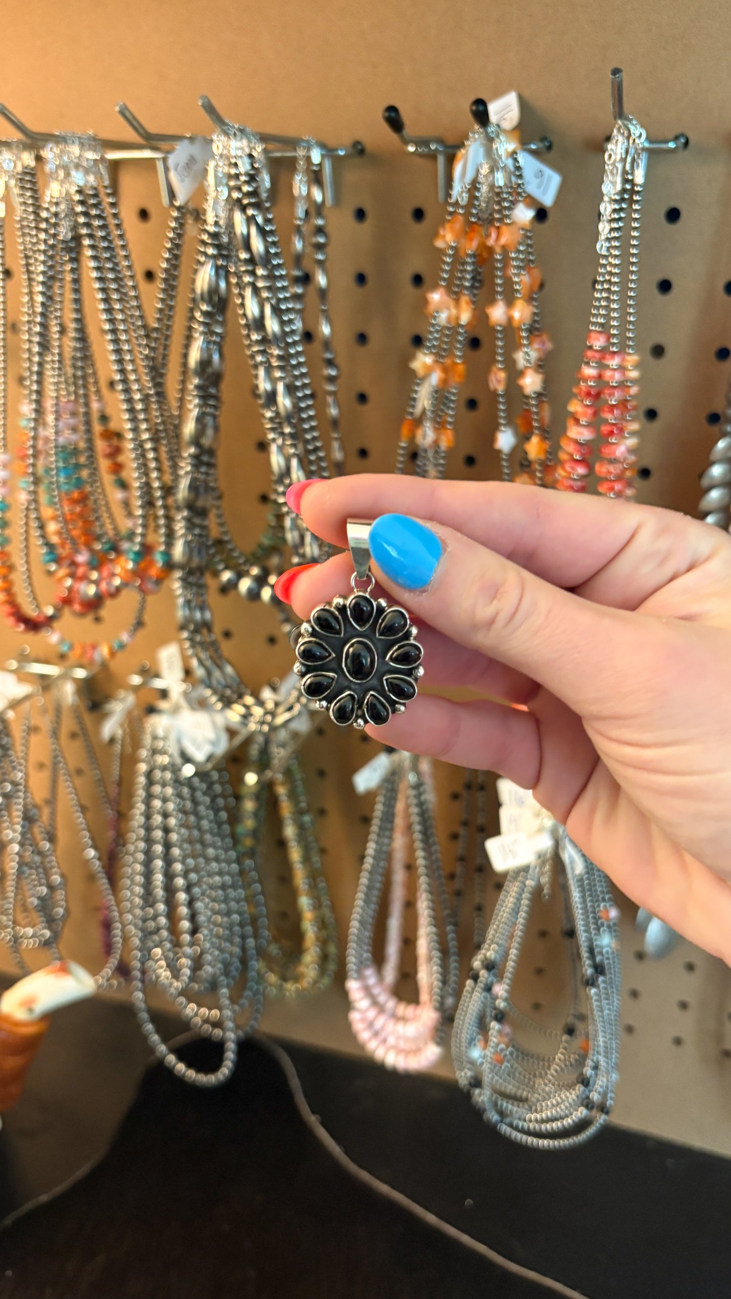 BLACK ONYX CLUSTER PENDANT
