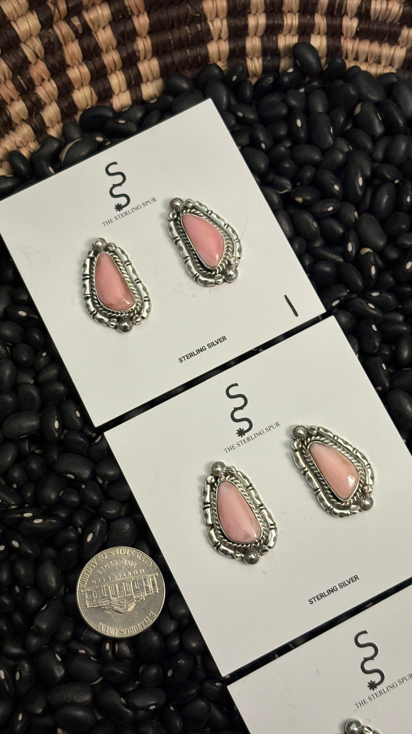 PINK CONCH STATEMENT EARRINGS BY DESIRI MARTIN