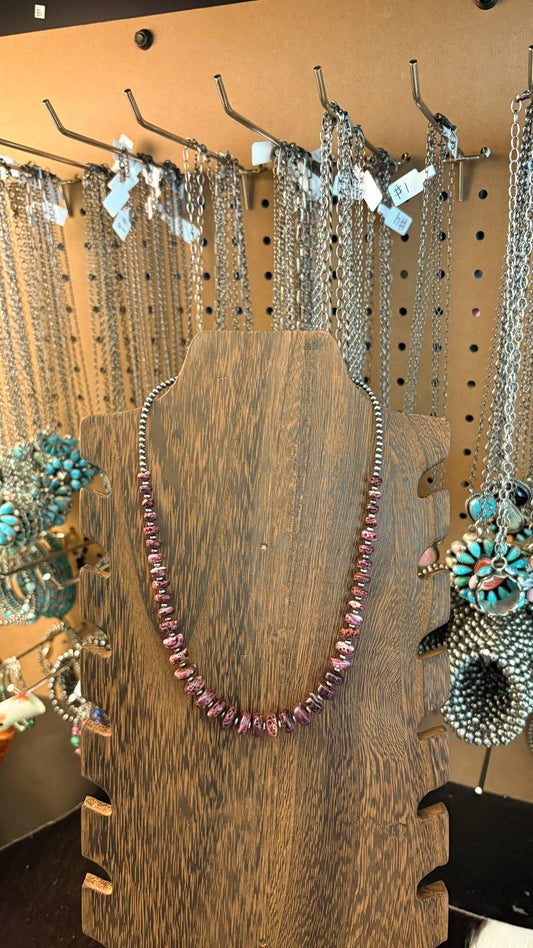 PURPLE SPINY OYSTER GRADUATED NECKLACE