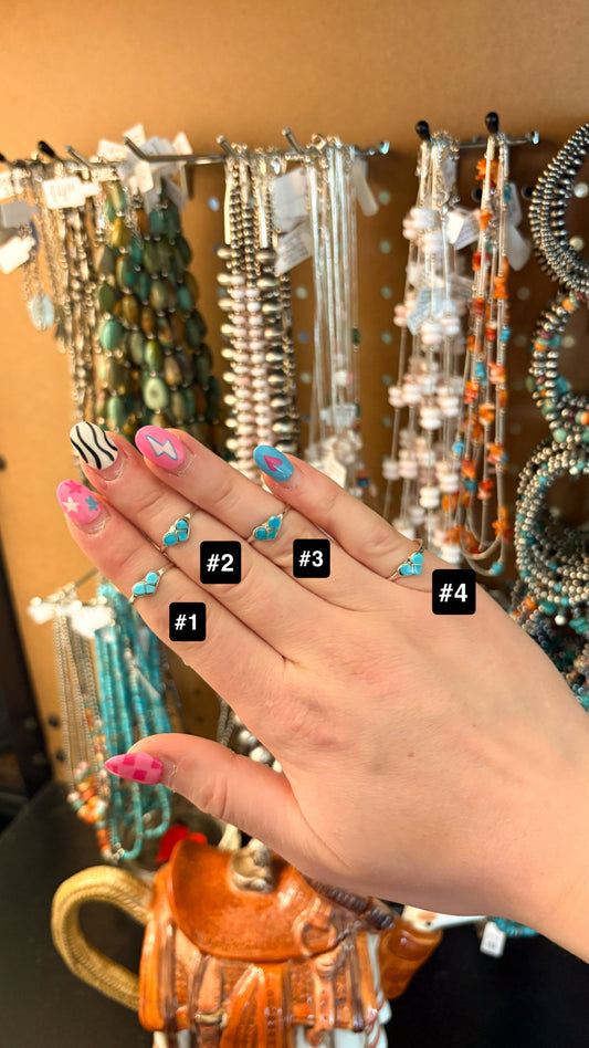 ZUNI TURQUOISE HEART STACKER RING
