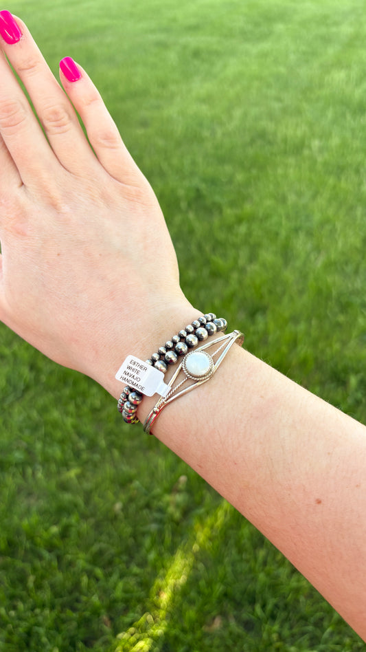 MOTHER OF PEARL CUFF BY ESTHER WHITE