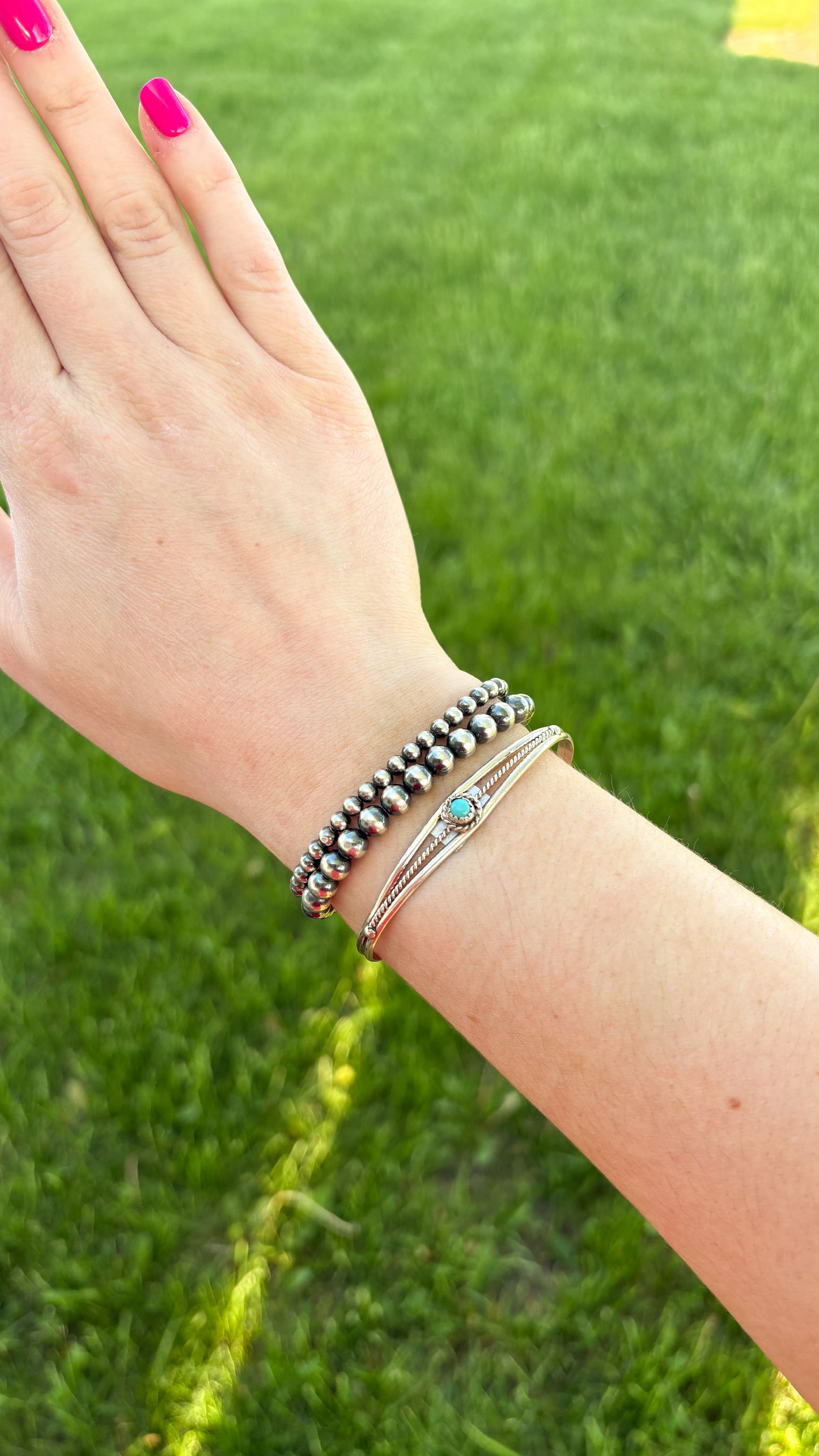 SINGLE STONE TURQUOISE STACKER CUFF