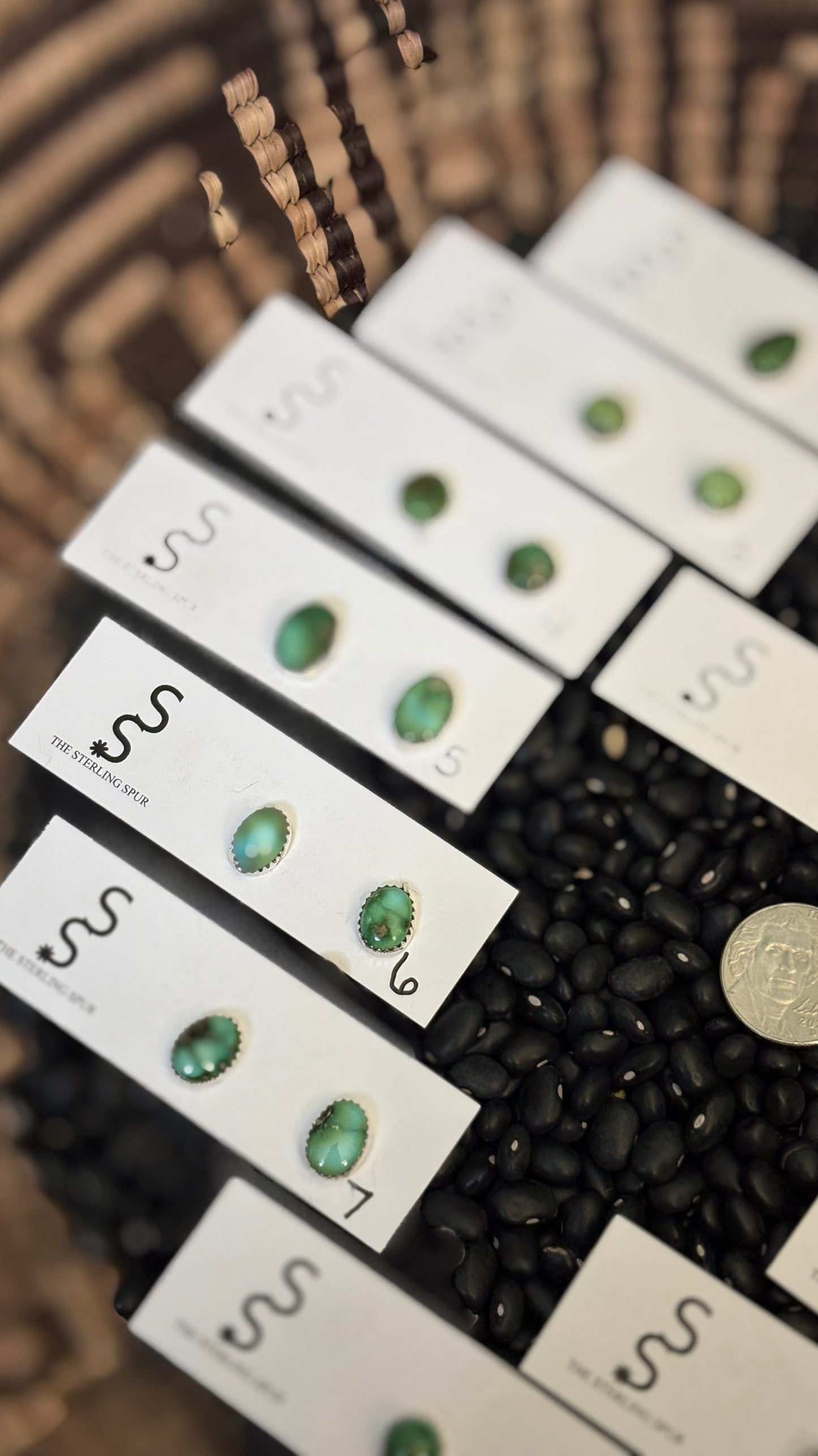 SONORAN GOLD TURQUOISE STUD EARRINGS