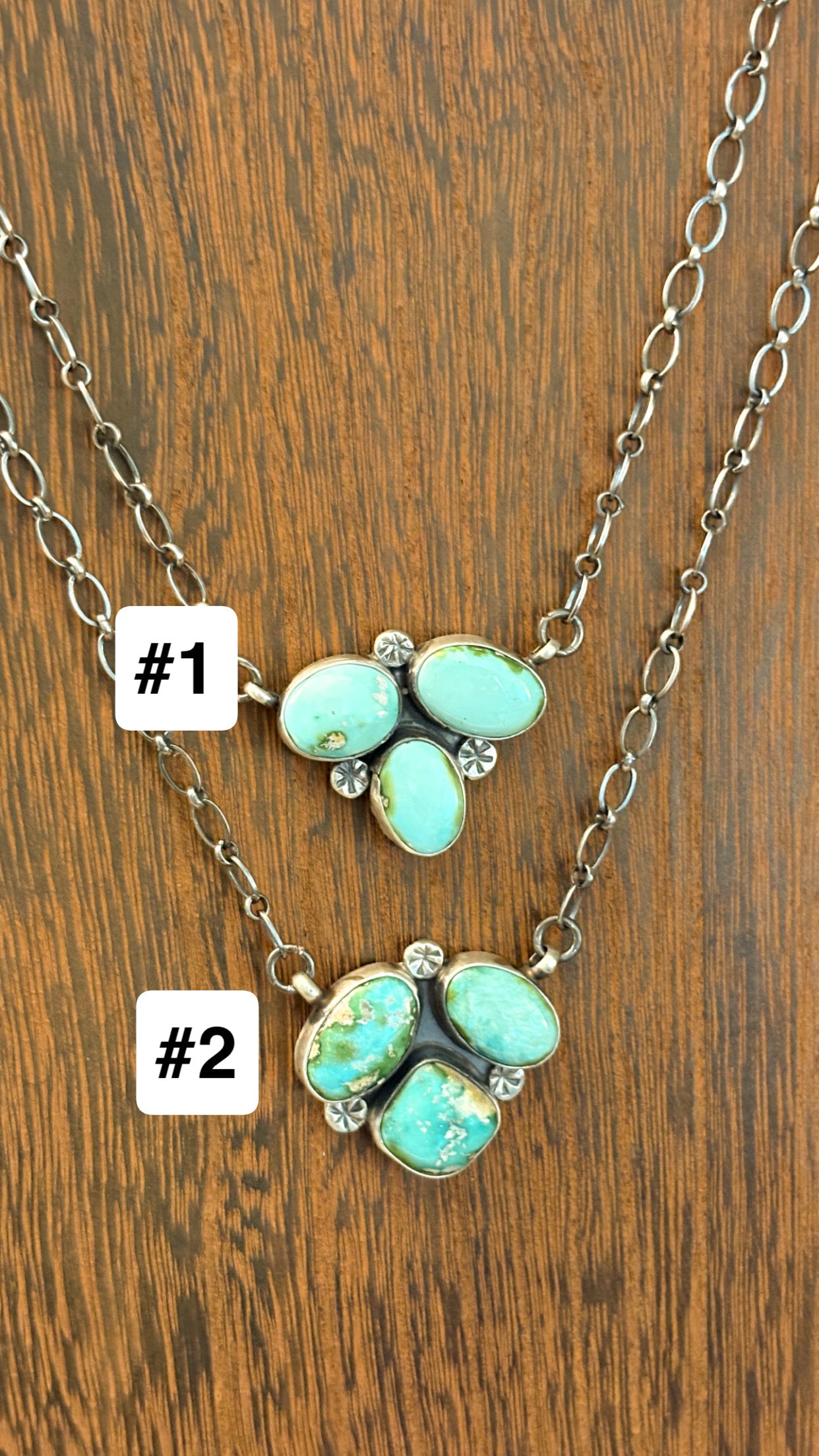 3 STONE SONORAN GOLD TURQUOISE CLUSTER NECKLACE BY TALIA BENALLY