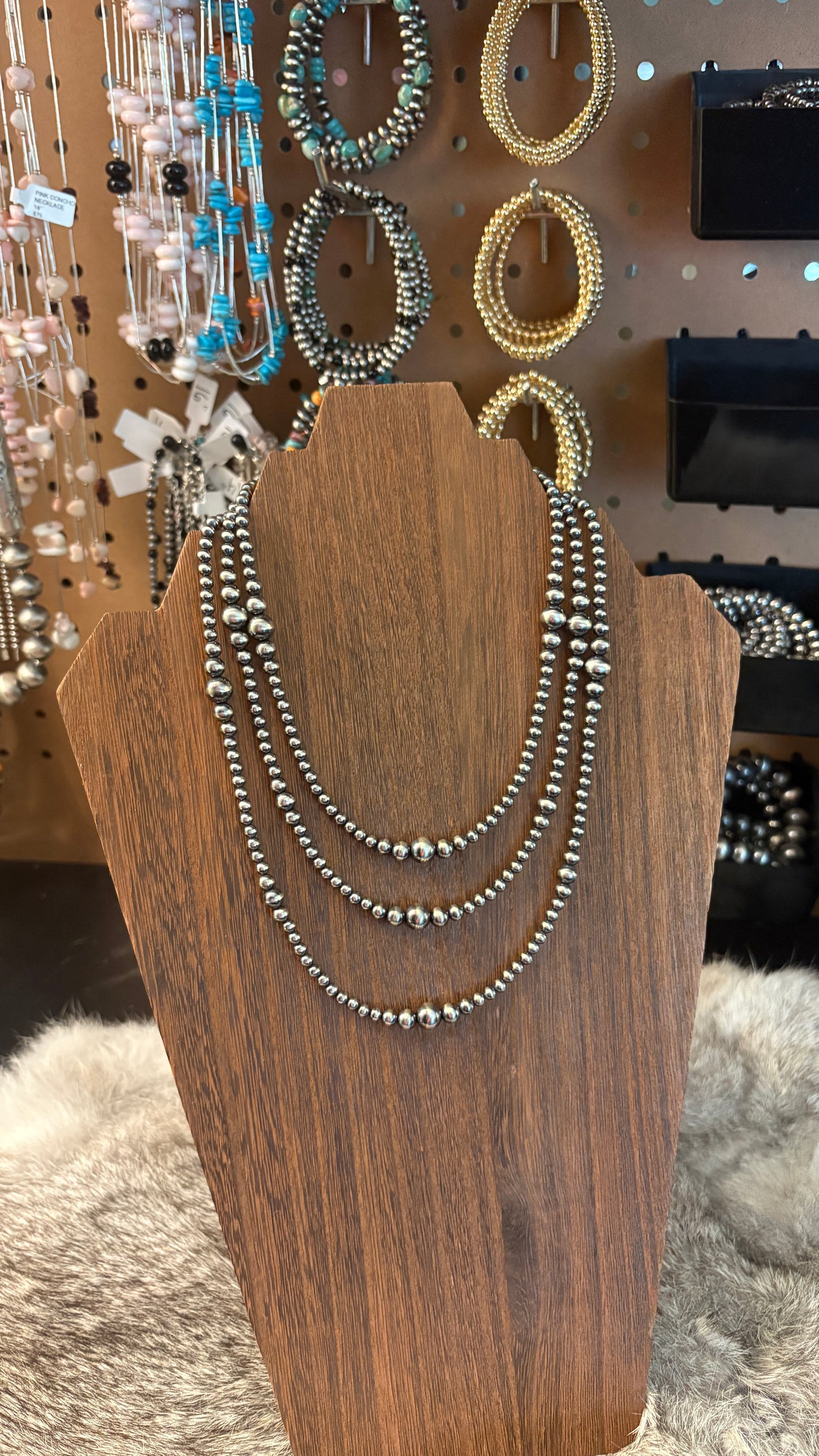 4-8MM GRADUATED STERLING SILVER PEARL NECKLACE